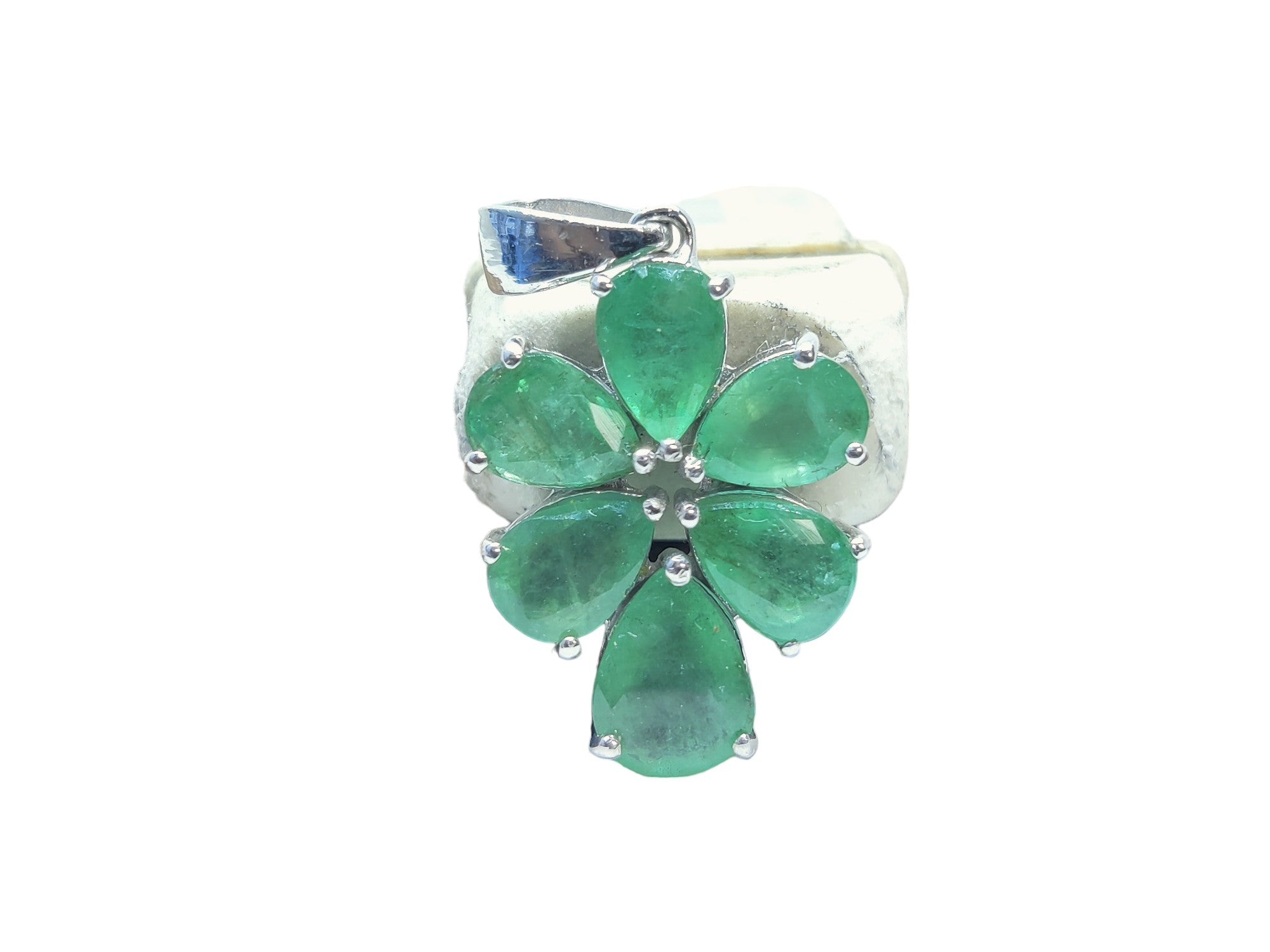 925 Silver Emerald Pendant Big Emerald Pendant For Anniversary Natural Green Emerald Pendant For Her May Birthstone Pendant
