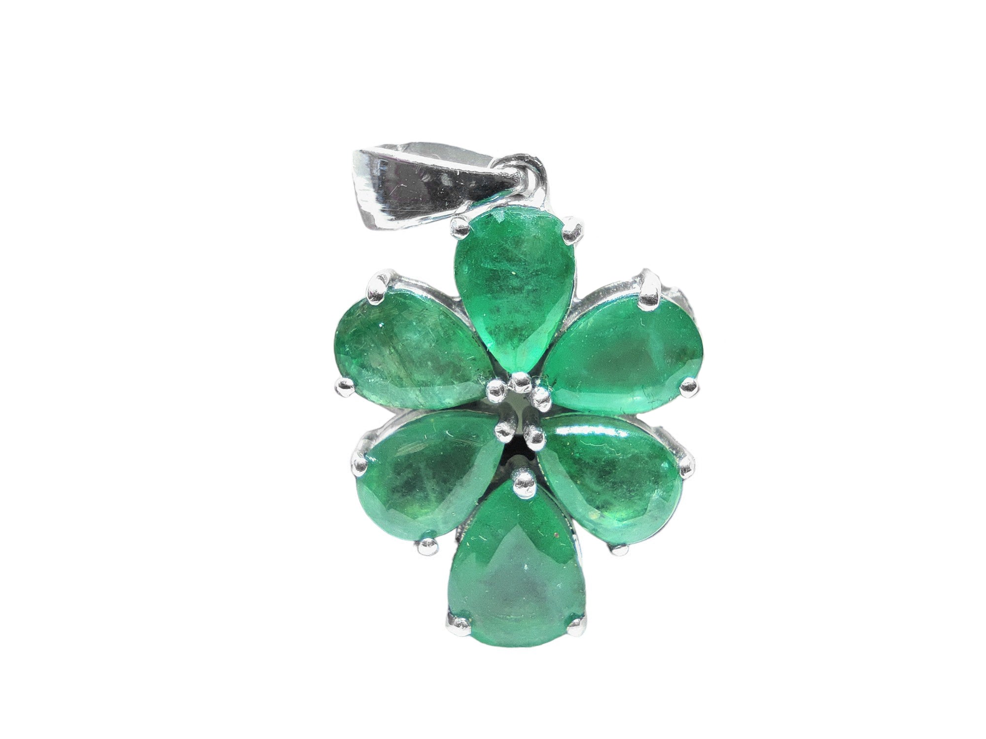 925 Silver Emerald Pendant Big Emerald Pendant For Anniversary Natural Green Emerald Pendant For Her May Birthstone Pendant