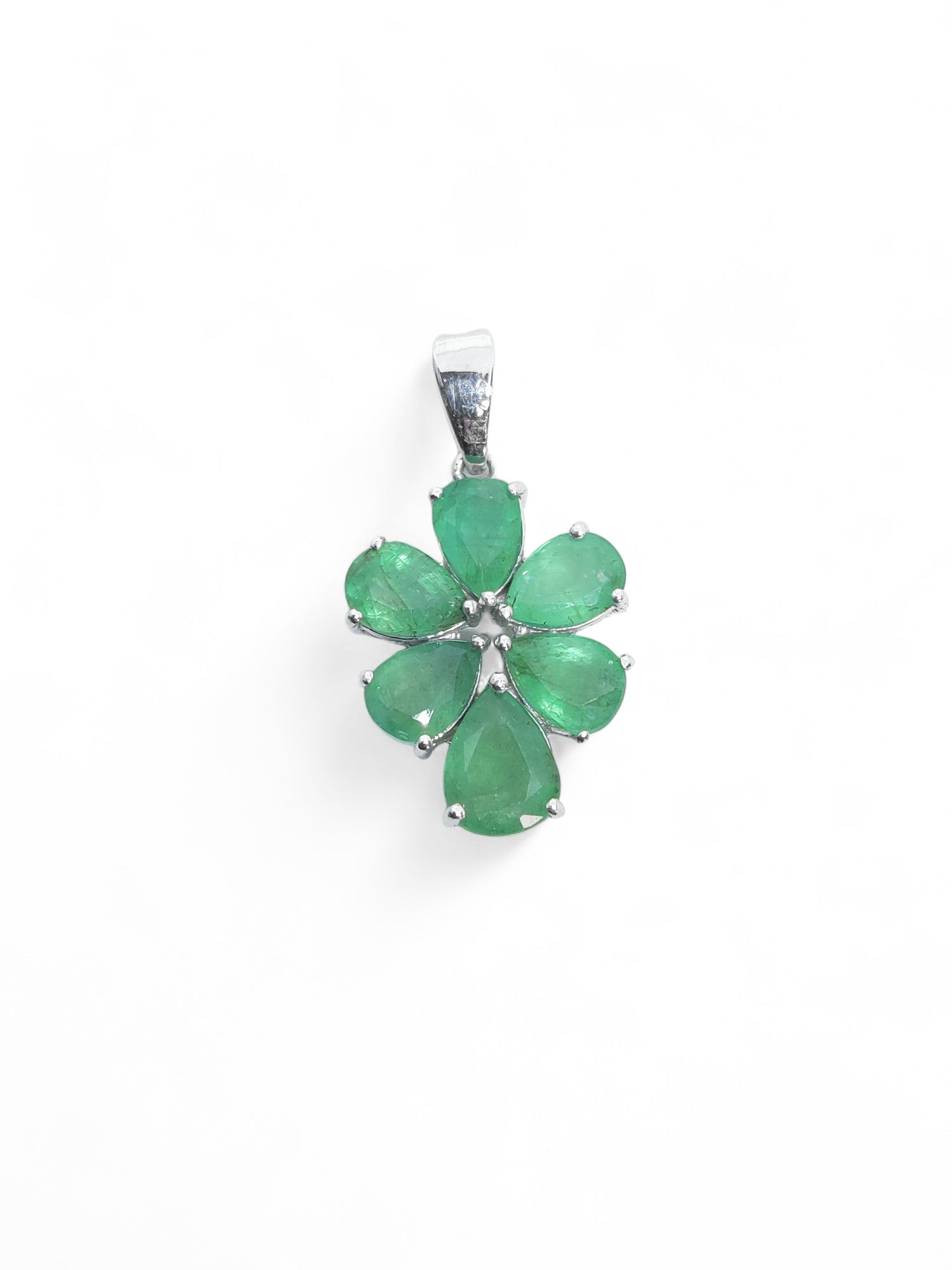 925 Silver Emerald Pendant Big Emerald Pendant For Anniversary Natural Green Emerald Pendant For Her May Birthstone Pendant
