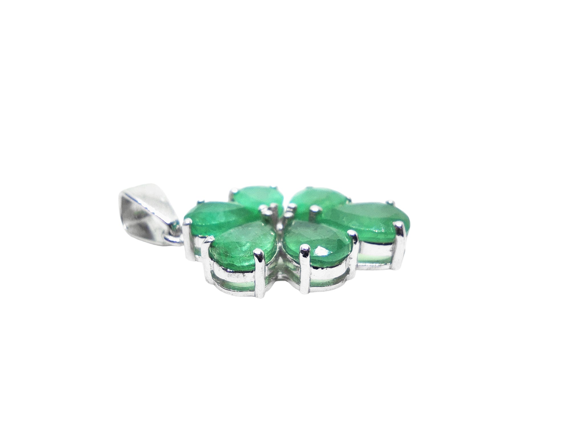 925 Silver Emerald Pendant Big Emerald Pendant For Anniversary Natural Green Emerald Pendant For Her May Birthstone Pendant