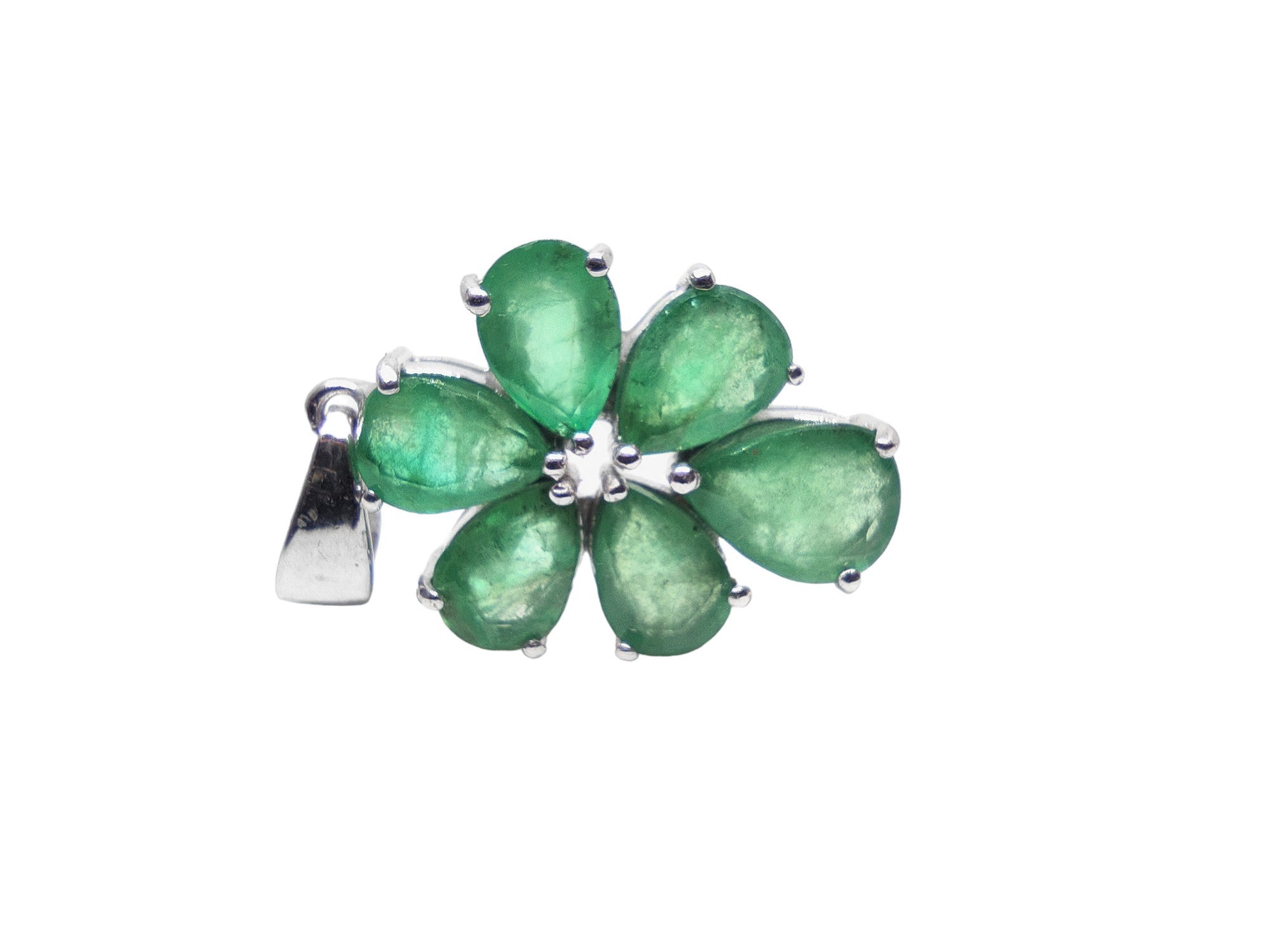 925 Silver Emerald Pendant Big Emerald Pendant For Anniversary Natural Green Emerald Pendant For Her May Birthstone Pendant