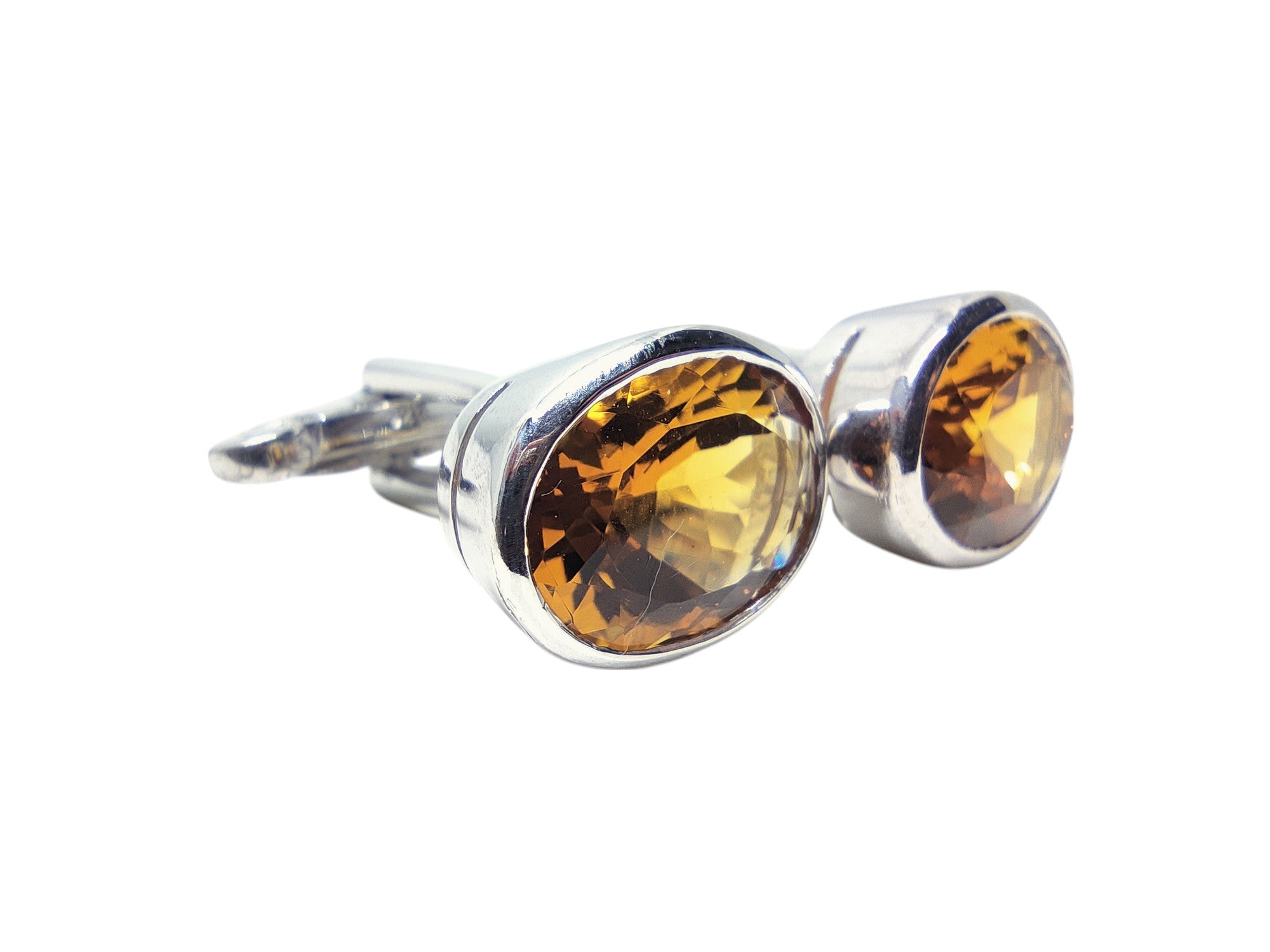 Mens Citrine Cufflinks 925 Sterling Silver Citrine Cufflinks 10x14 Oval Citrine Men Cufflinks Natural Yellow Citrine Groomsmen Cufflinks