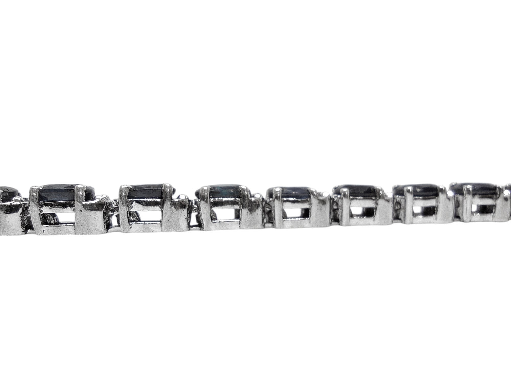 Dainty Natural Blue Sapphire Bracelet 925 Sterling Silver Sapphire Bracelet September Birthstone Bracelet Blue Stone Bracelet 3x5 mm Oval Sapphire Bracelet