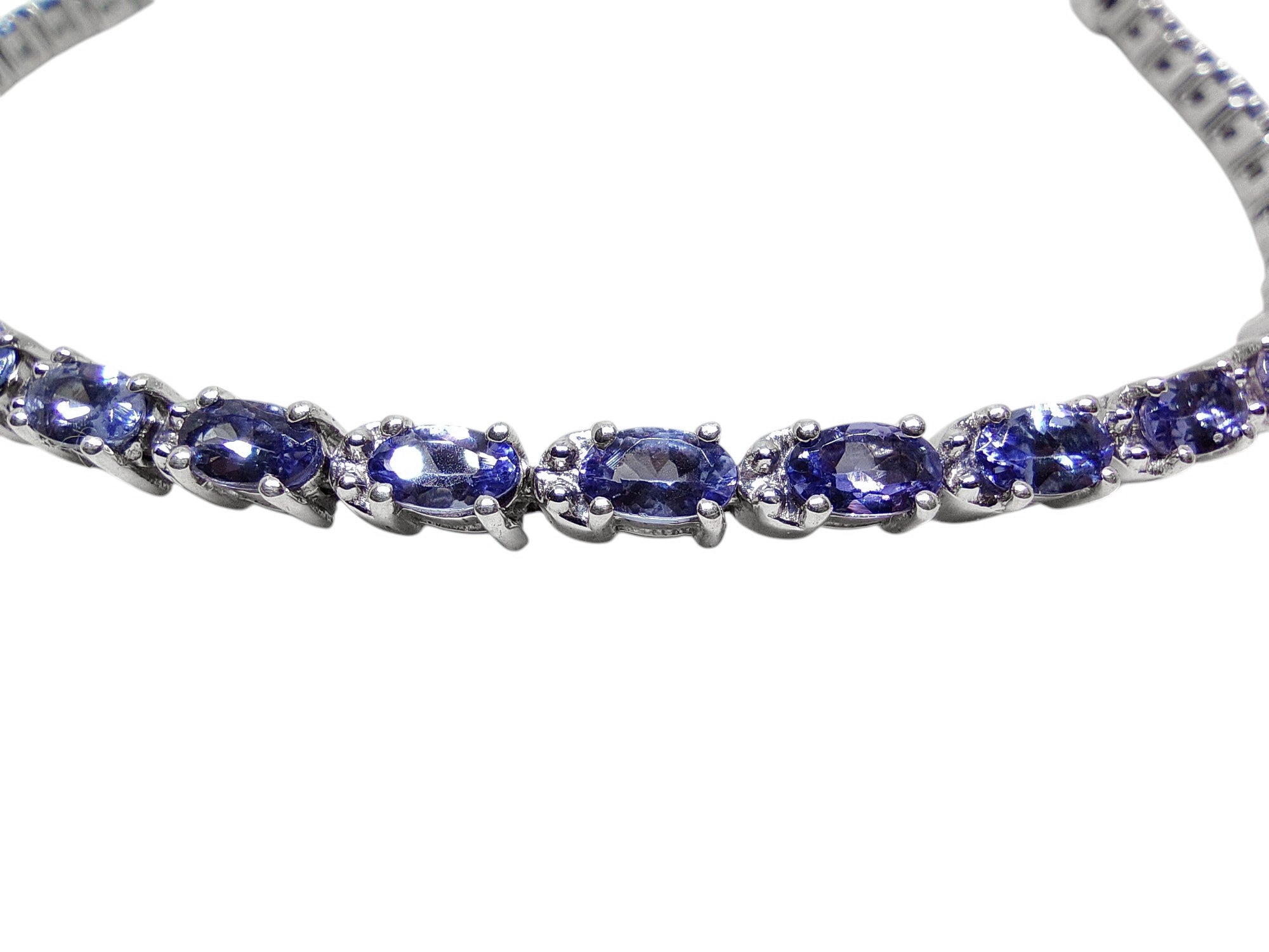 Dainty Natural Tanzanite Bracelet 925 Sterling Silver Tanzanite Bracelet For Her December Birthstone Bracelet Genuine Tanzanite Bracelet