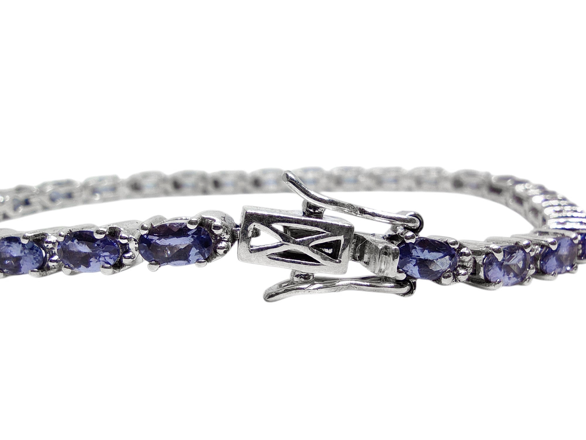 Dainty Natural Tanzanite Bracelet 925 Sterling Silver Tanzanite Bracelet For Her December Birthstone Bracelet Genuine Tanzanite Bracelet