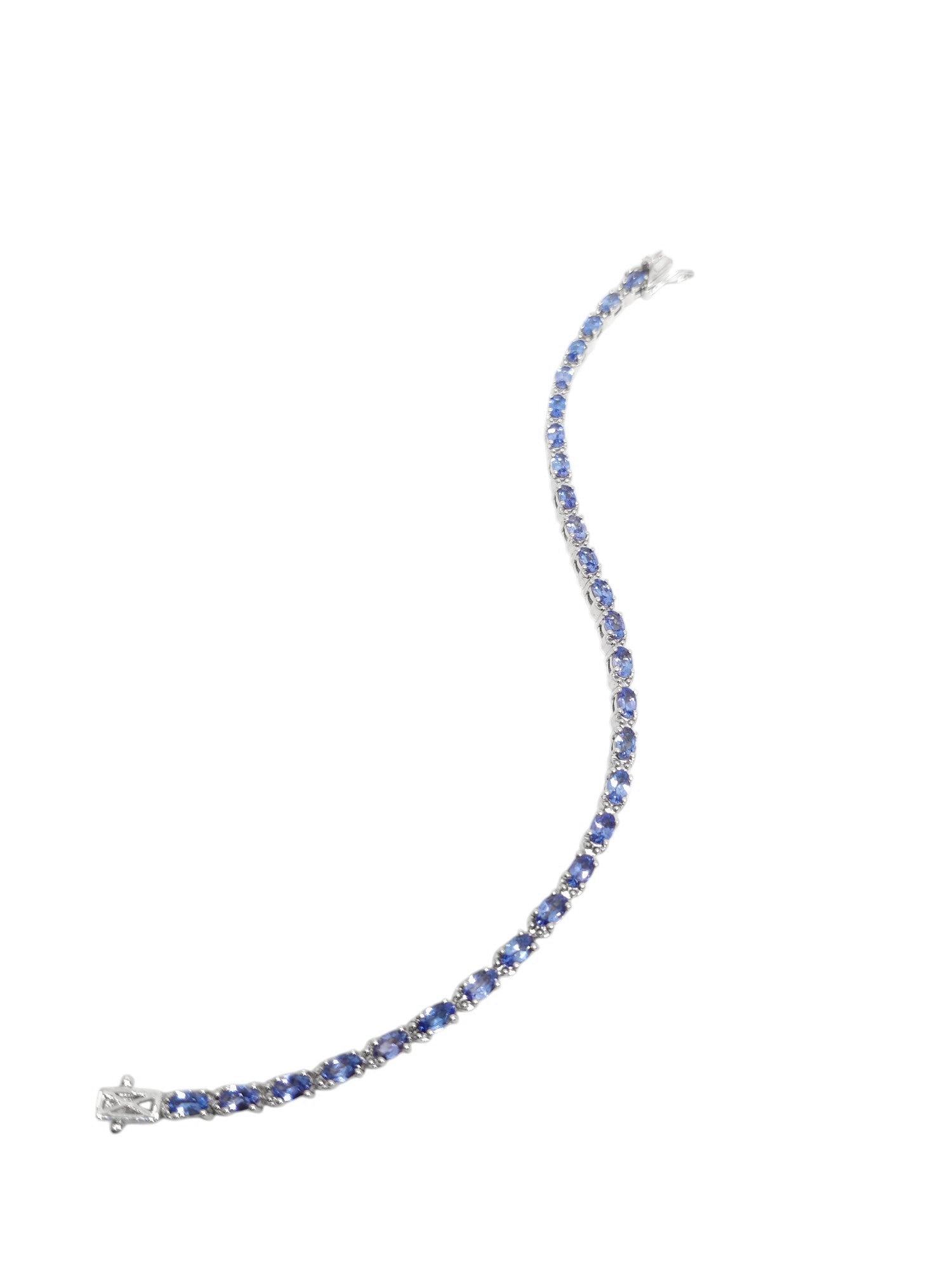 Dainty Natural Tanzanite Bracelet 925 Sterling Silver Tanzanite Bracelet For Her December Birthstone Bracelet Genuine Tanzanite Bracelet