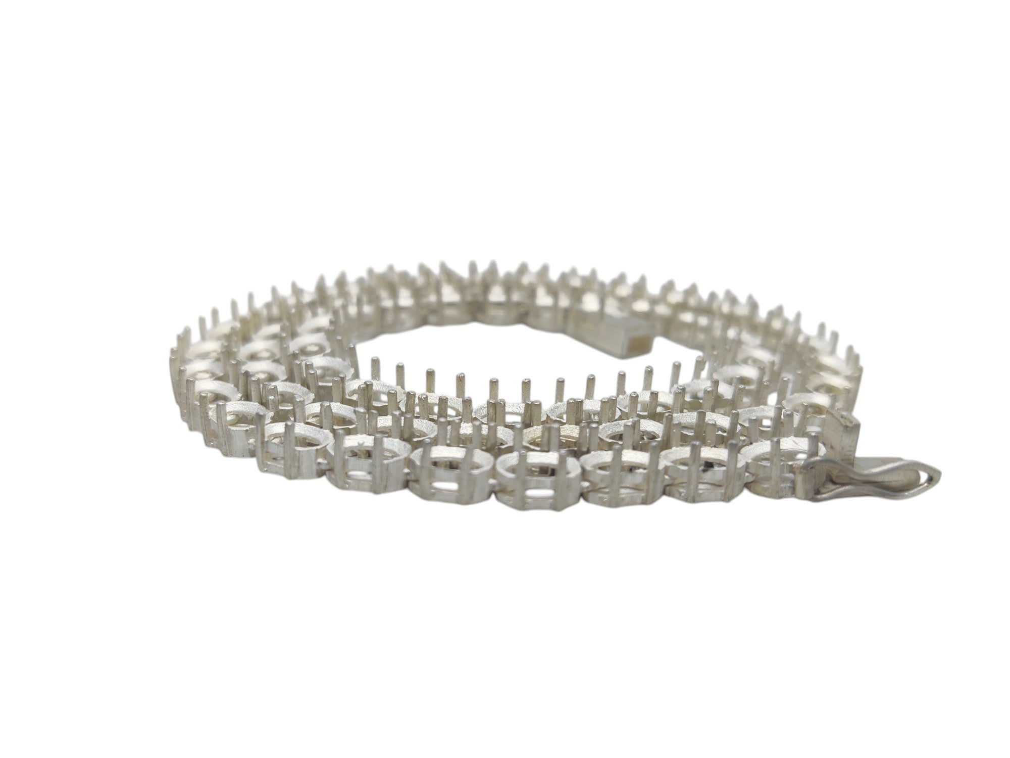 Tennis Chain Silver 4x6,5x7,6x8,7x9 mm Oval Tennis Chain Mounts 925 Silver Oval Tennis Necklace Blank Mounts Oval Necklace Blanks Setting