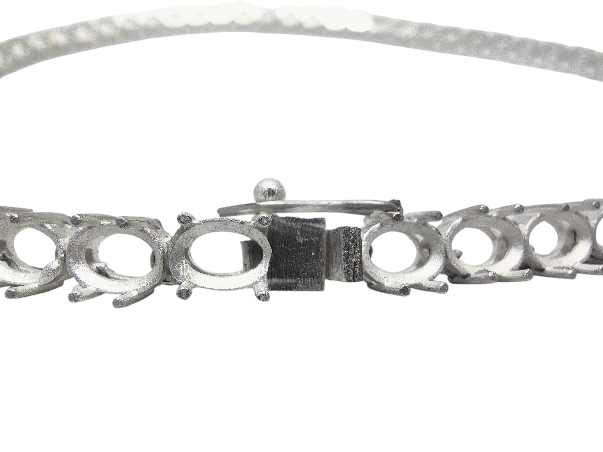 Tennis Chain Silver 4x6,5x7,6x8,7x9 mm Oval Tennis Chain Mounts 925 Silver Oval Tennis Necklace Blank Mounts Oval Necklace Blanks Setting