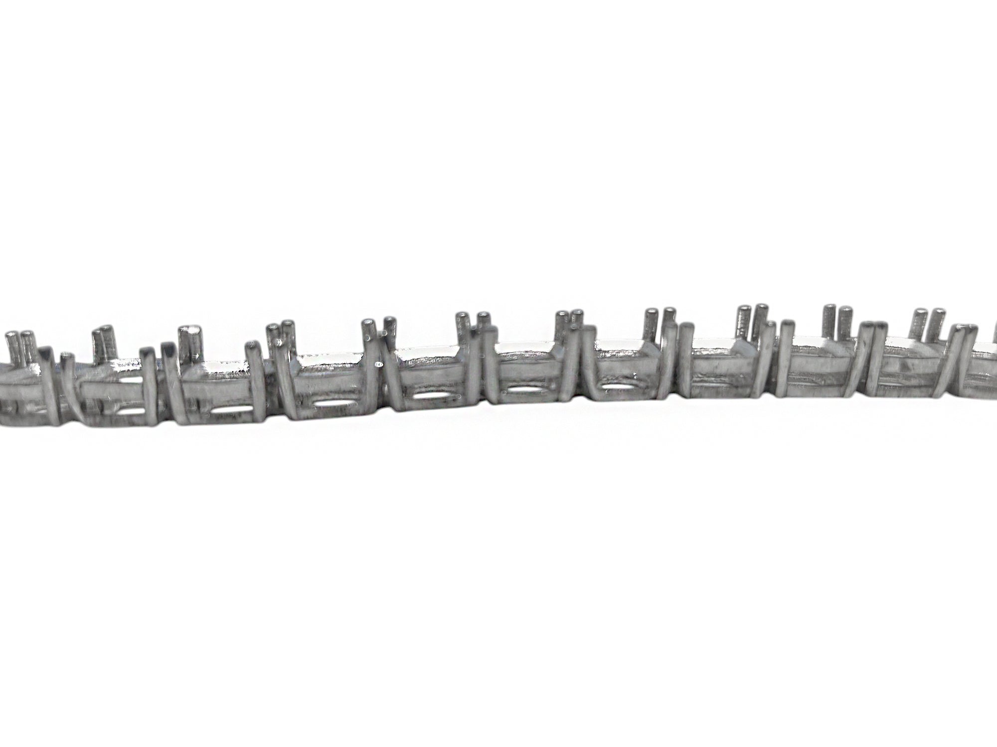 925 Silver Cushion Semi Mount Bracelet Blank 4-7 mm Cushion Bracelet Mounting Cushion Bracelet Blanks Cushion Mounting