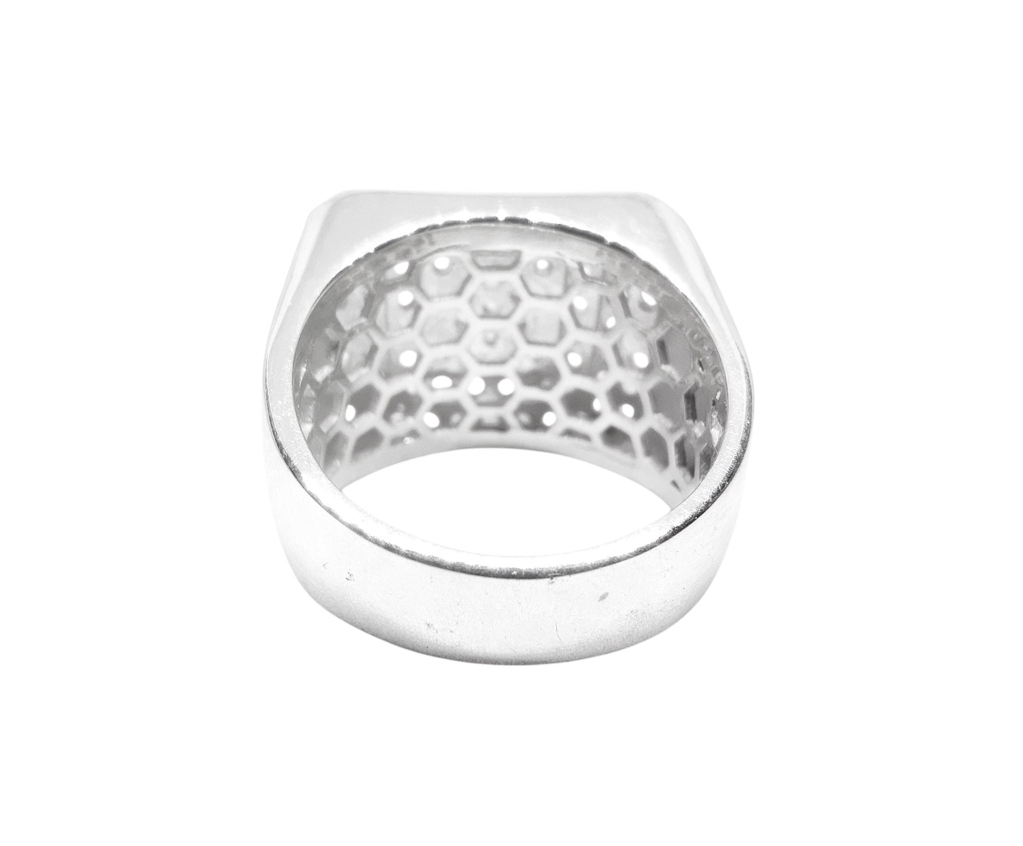 Silver Mens Ring Setting 2 mm Round Mens Ring Blank 925 Silver Mens Semi Mount Ring Round Iced Out Mens Ring Semi Mount Blanks Heavy Ring