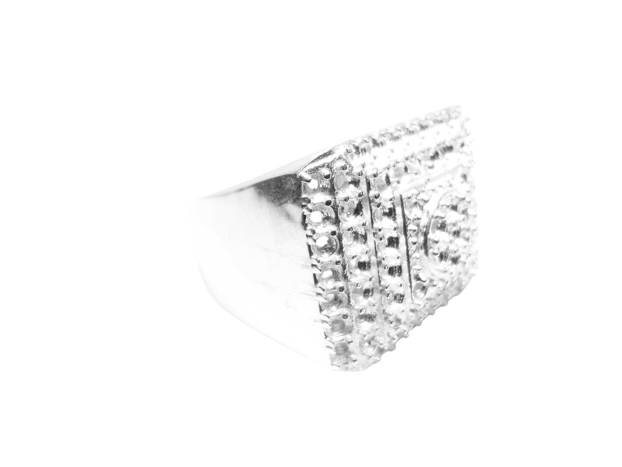 Silver Mens Ring Setting 2 mm Round Mens Ring Blank 925 Silver Mens Semi Mount Ring Round Iced Out Mens Ring Semi Mount Blanks Heavy Ring