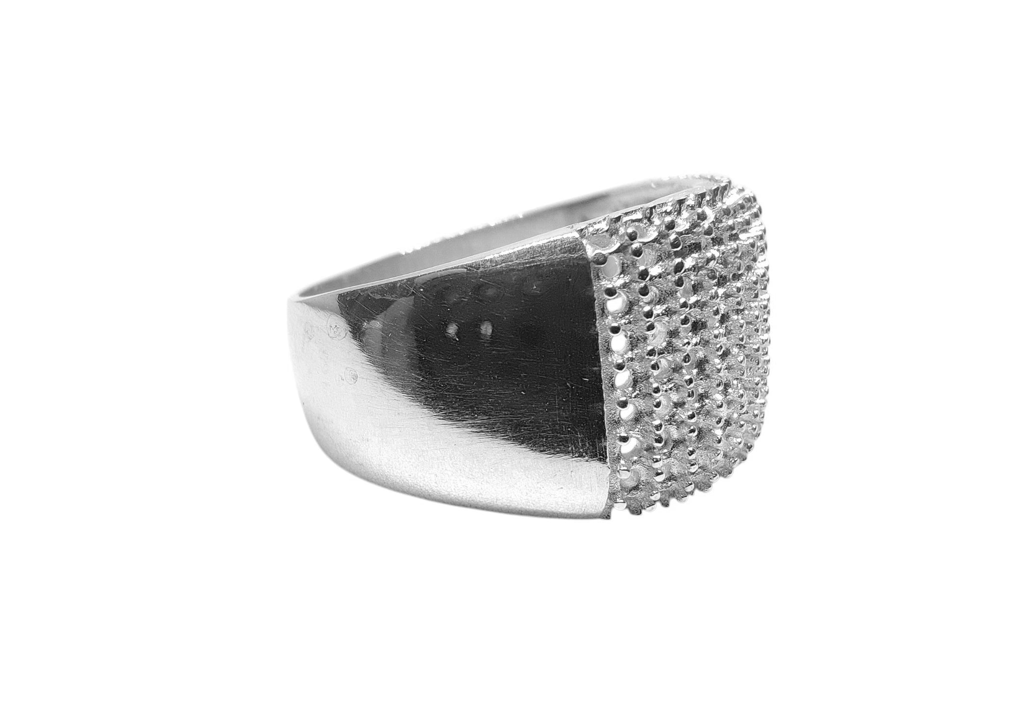 925 Silver Mens Ring Setting 2 mm Round Mens Ring Blank Silver Mens Semi Mount Ring Round Iced Out Mens Ring Semi Mount Blanks Heavy Ring