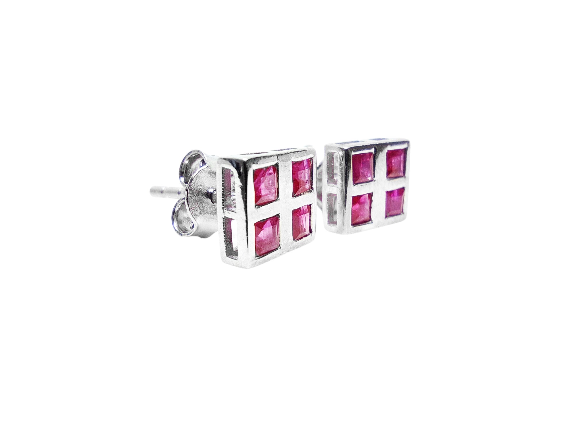 925 Silver Ruby Earring 0.80 Ct Ruby Stud Earrings Natural Ruby July Birthstone Earrings Ruby Stud Earrings For Her
