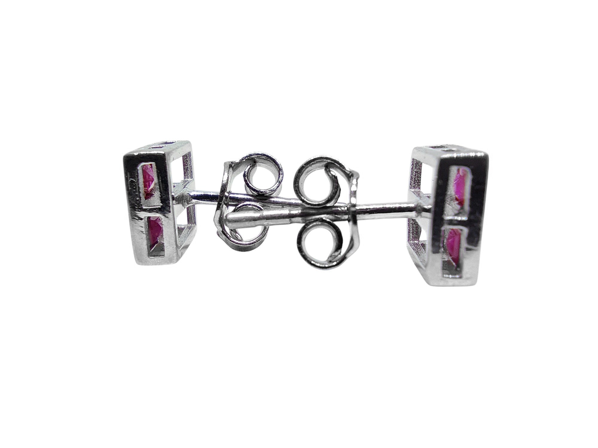 925 Silver Ruby Earring 0.80 Ct Ruby Stud Earrings Natural Ruby July Birthstone Earrings Ruby Stud Earrings For Her