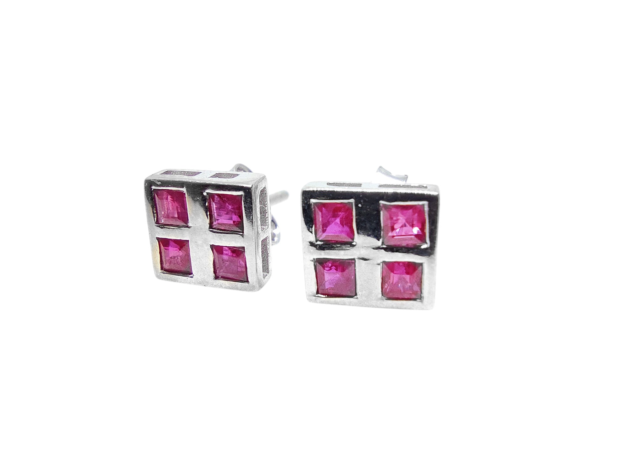925 Silver Ruby Earring 0.80 Ct Ruby Stud Earrings Natural Ruby July Birthstone Earrings Ruby Stud Earrings For Her