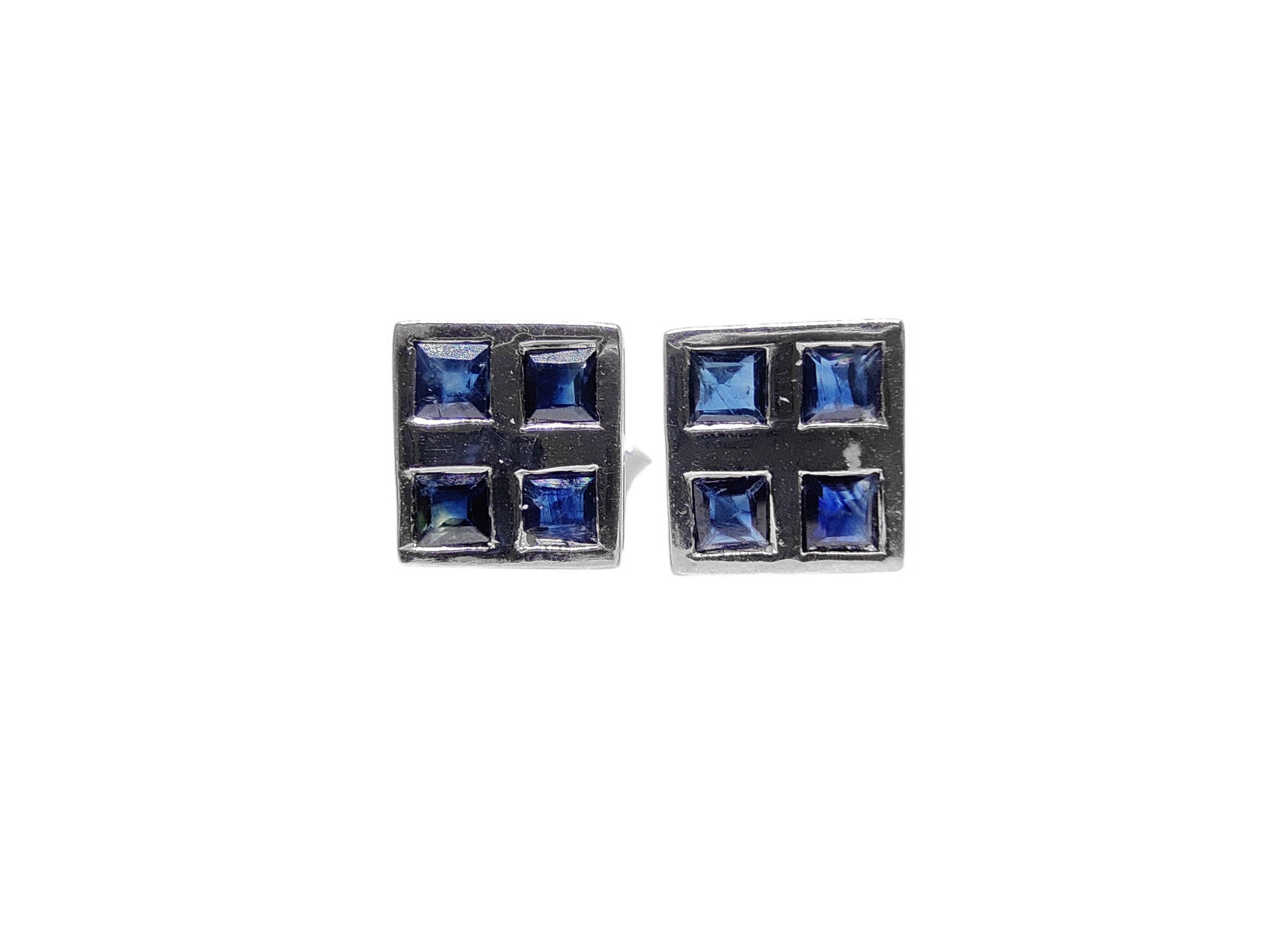925 Silver Blue Sapphire Earring 0.74 Ct Blue Sapphire Stud Earrings Natural Sapphire September Birthstone Earrings  Blue Sapphire Stud Earrings For Her