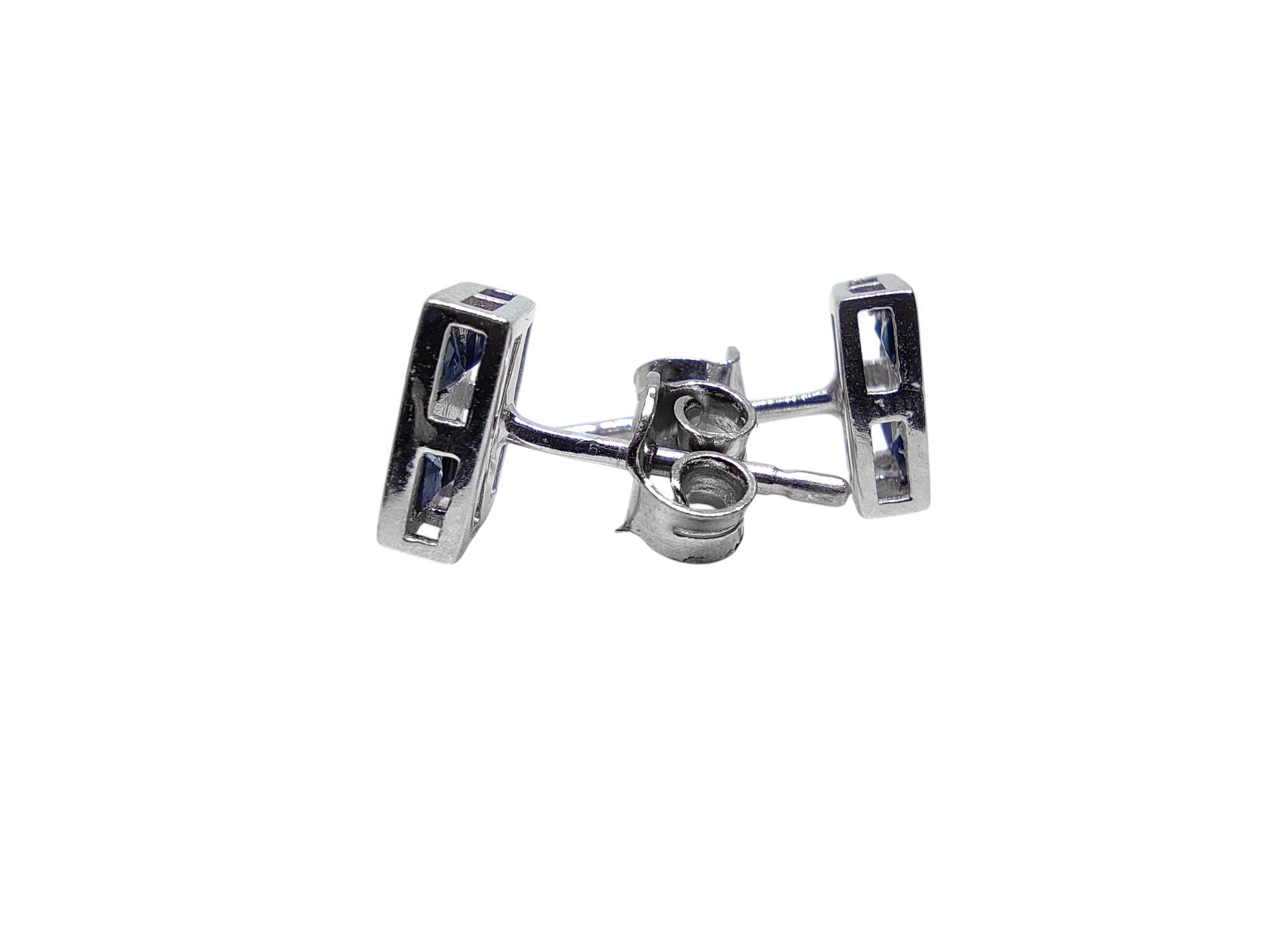 925 Silver Blue Sapphire Earring 0.74 Ct Blue Sapphire Stud Earrings Natural Sapphire September Birthstone Earrings  Blue Sapphire Stud Earrings For Her