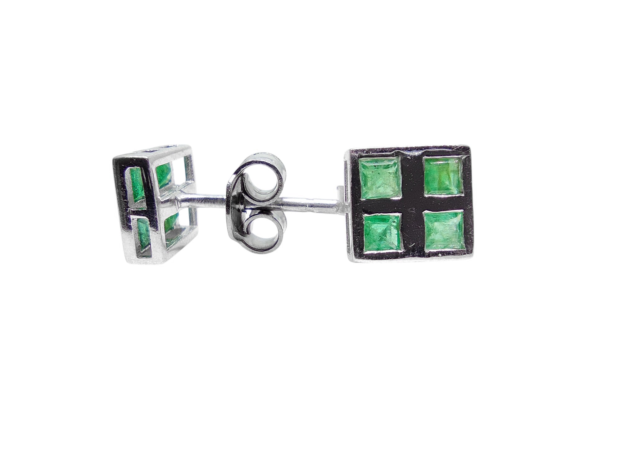 925 Silver Emerald Earring 0.60 Ct Emerald Stud Earrings Natural Emerald May Birthstone Earrings Emerald Stud Earrings For Her