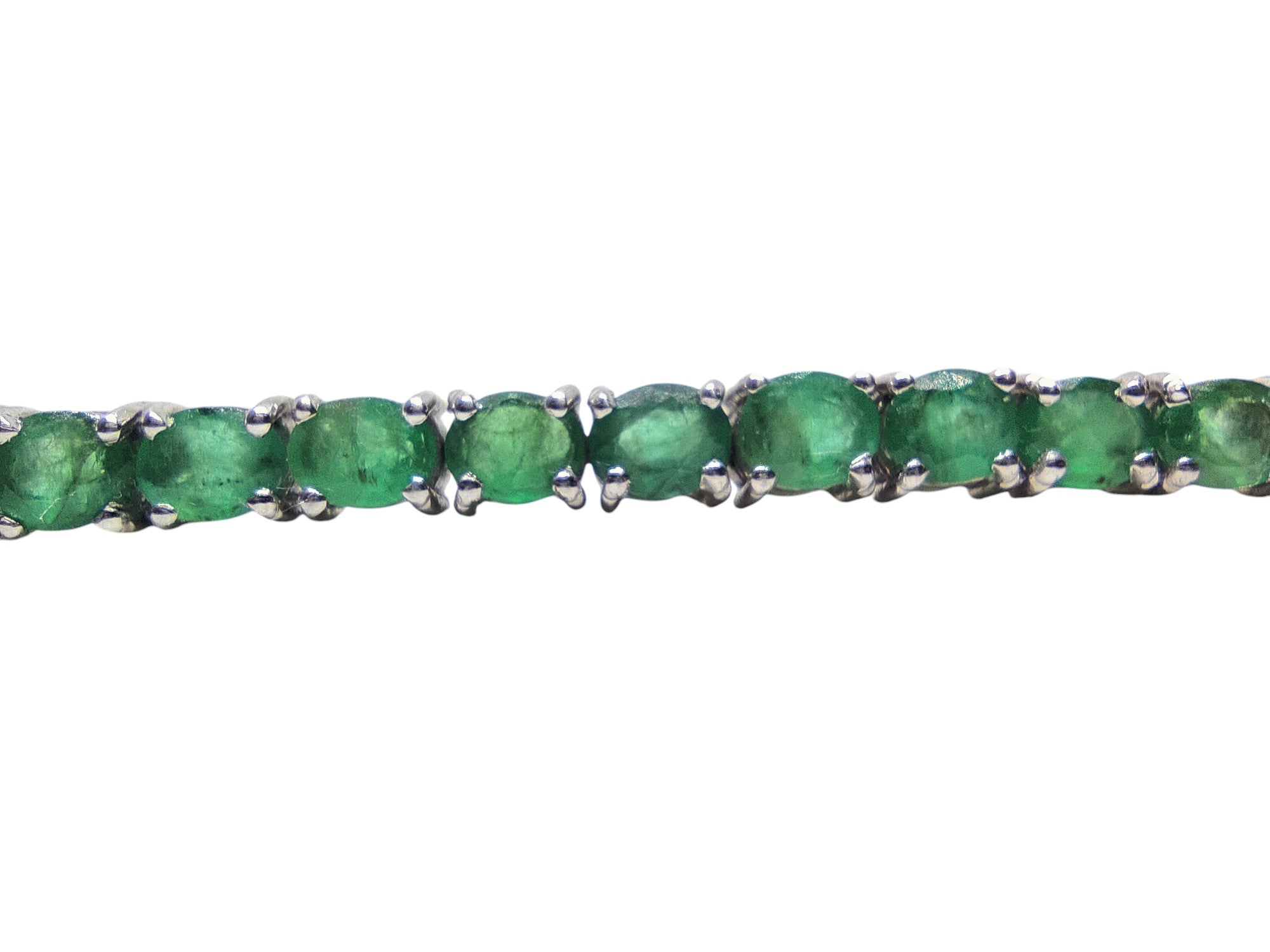 925 Silver Emerald Tennis Bracelet 4x5 mm Oval Emerald Birthstone Bracelet May Birthstone Bracelet Oval Emerald Bracelet Natural Emerald