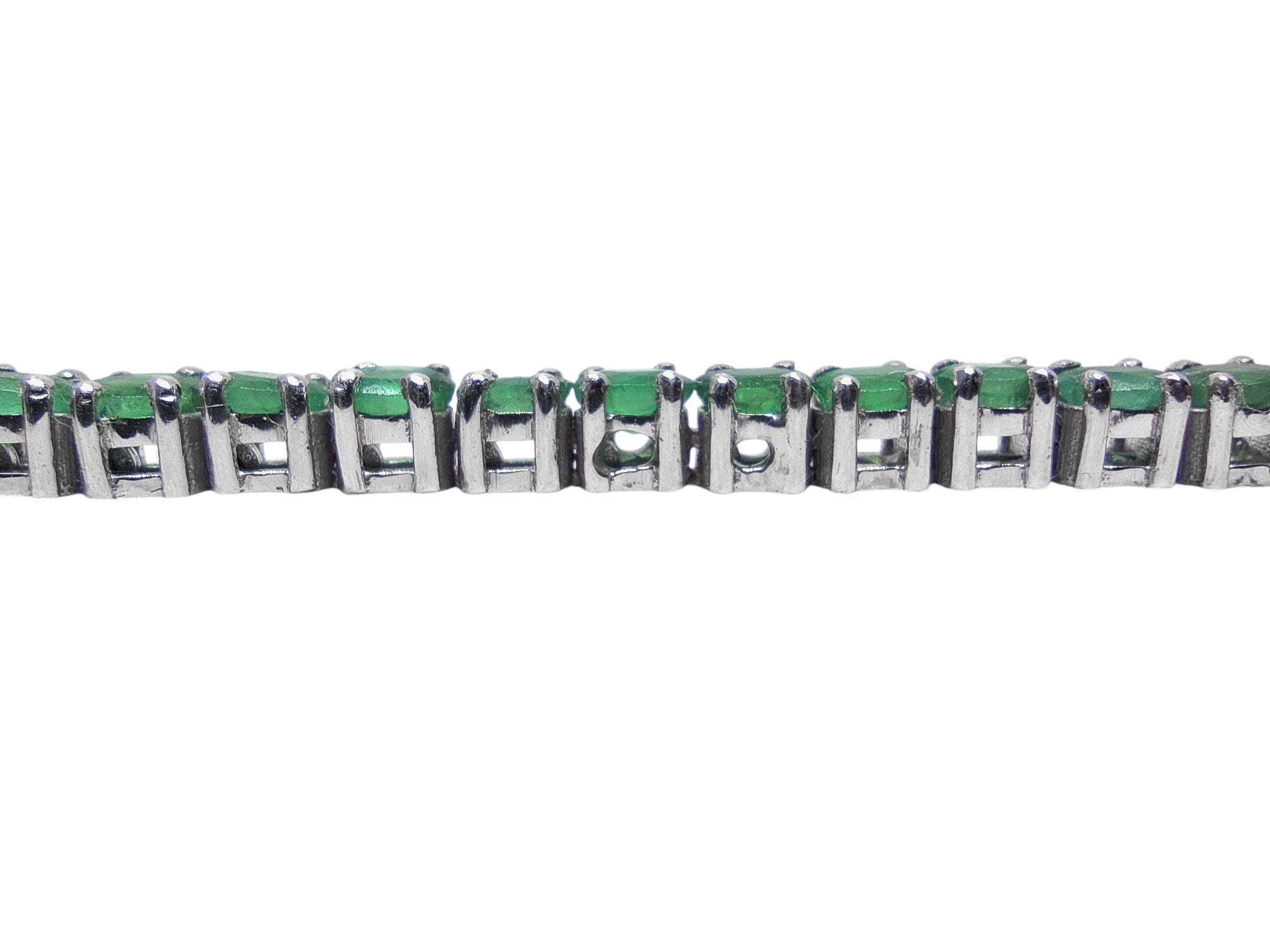 Sterling Silver Emerald Tennis Bracelet 3x4 mm Oval Emerald Birthstone Bracelet May Birthstone Bracelet Oval Emerald Bracelet Natural Emerald