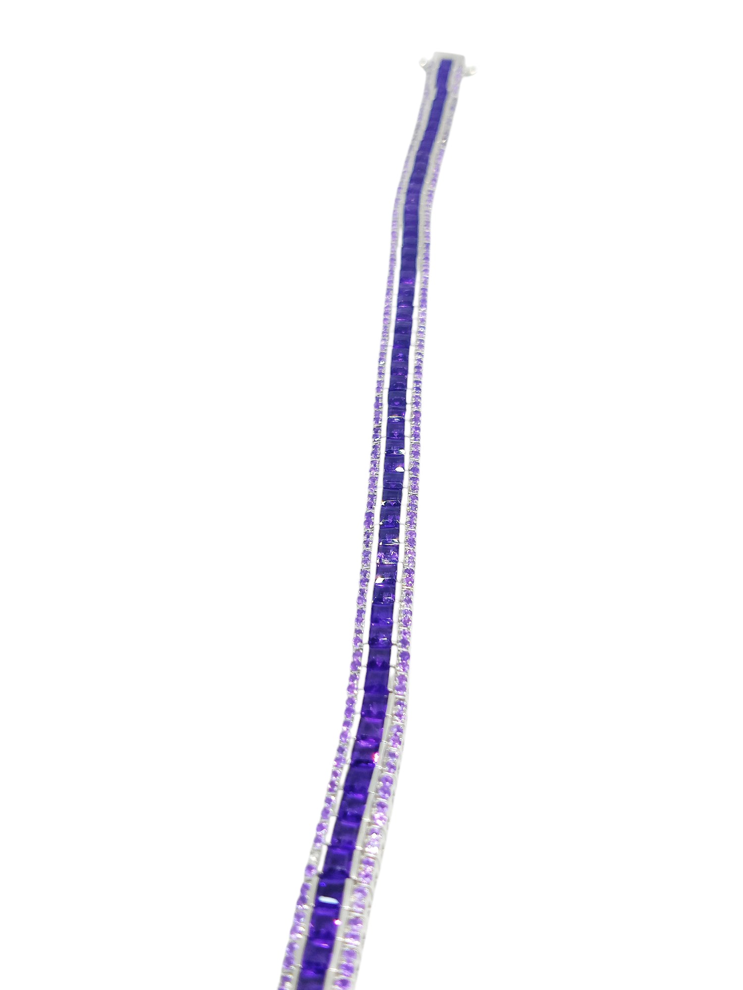 Mens Amethyst Bracelet 925 Silver Amethyst Men Bracelet Natural Amethyst Men Bracelet 925 Sterling Silver Mens Bracelet February Birthstone