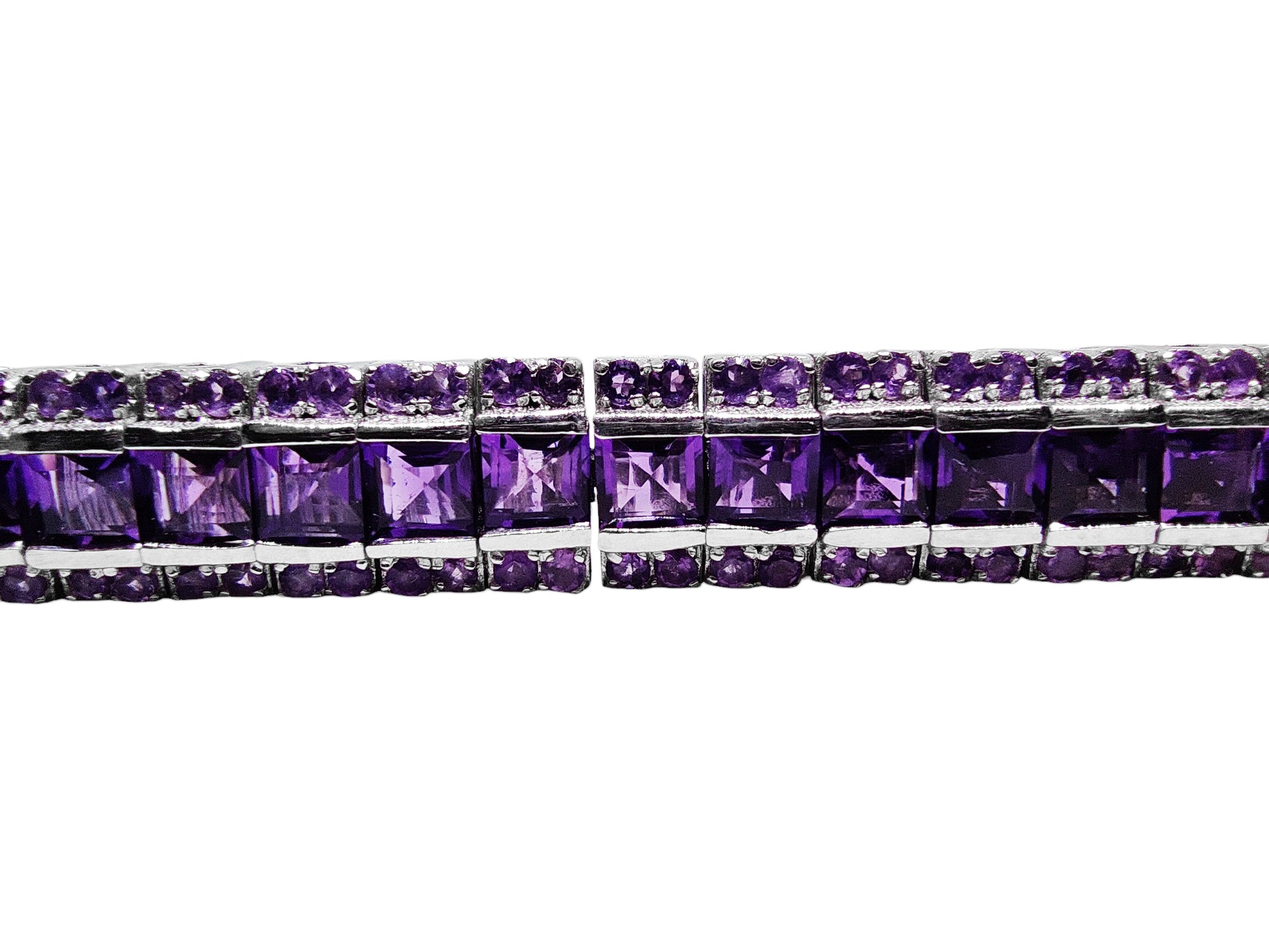 Mens Amethyst Bracelet 925 Silver Amethyst Men Bracelet Natural Amethyst Men Bracelet 925 Sterling Silver Mens Bracelet February Birthstone