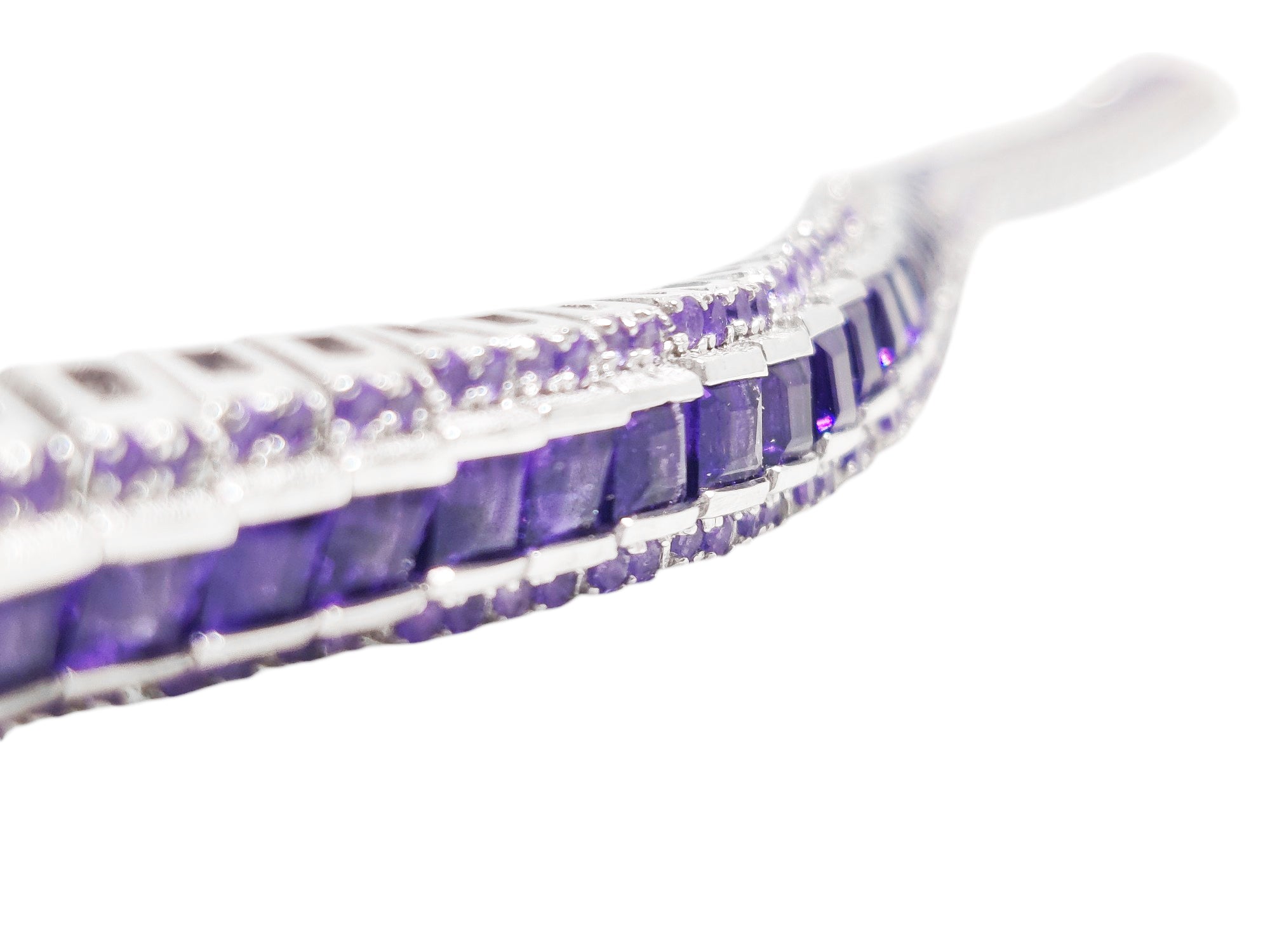 Mens Amethyst Bracelet 925 Silver Amethyst Men Bracelet Natural Amethyst Men Bracelet 925 Sterling Silver Mens Bracelet February Birthstone