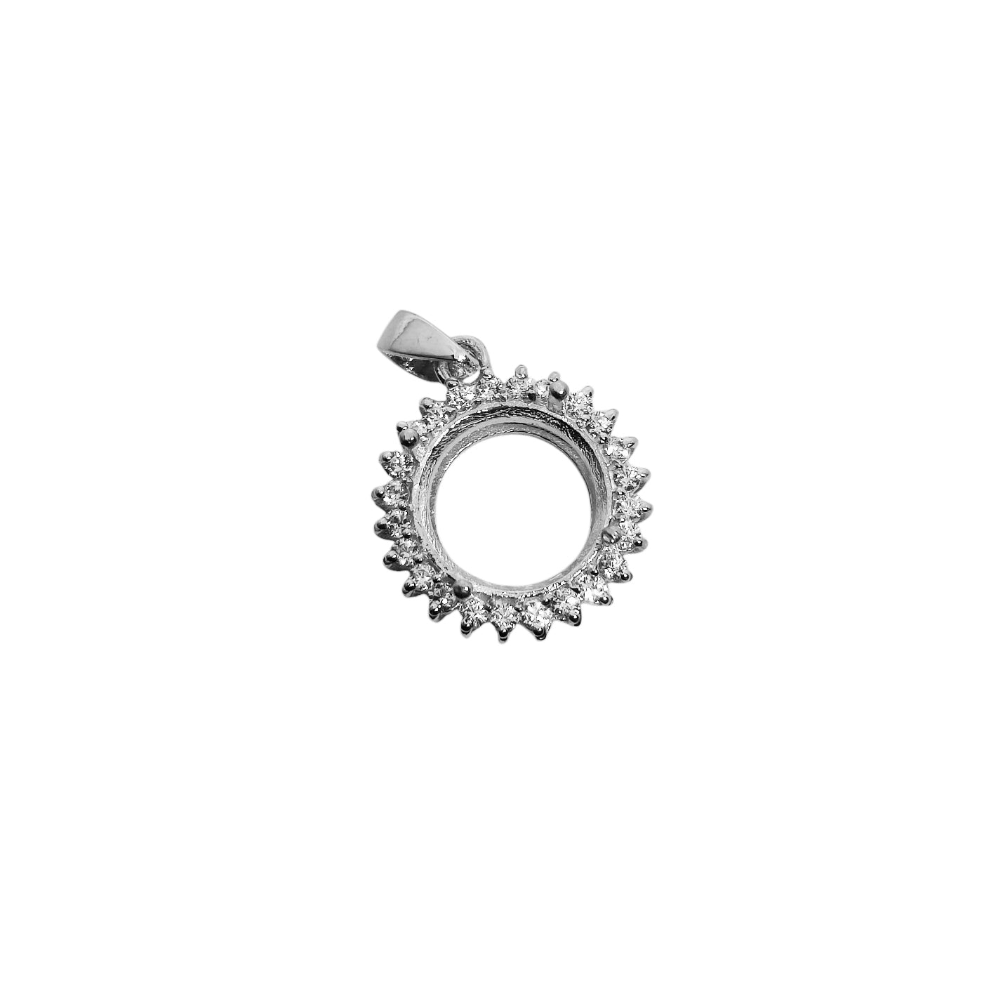 Semi Mount Pendant 8 mm - 20 mm Round Pendant Settings Silver Round Pendant Blank Round Pendant Setting Silver Round Pendant Mountings