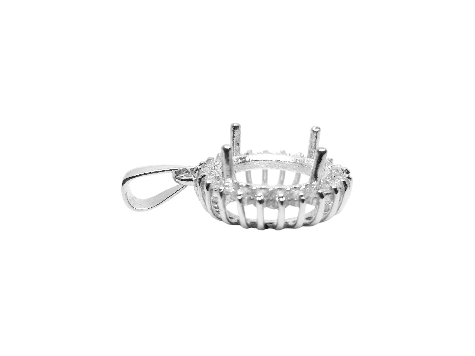 Semi Mount Pendant 8 mm - 20 mm Round Pendant Settings Silver Round Pendant Blank Round Pendant Setting Silver Round Pendant Mountings