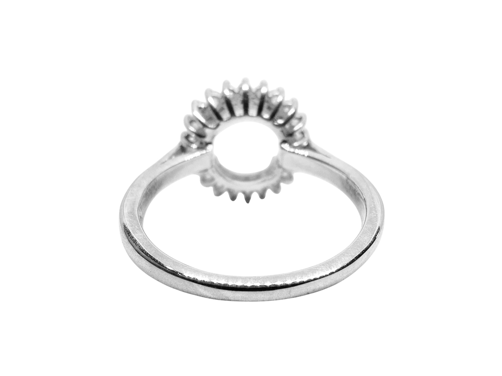 Sterling Silver Engagements Ring Blanks 18-20 mm Round Semi Mount Ring Blanks Ring Settings Silver Semi Mount Ring Setting