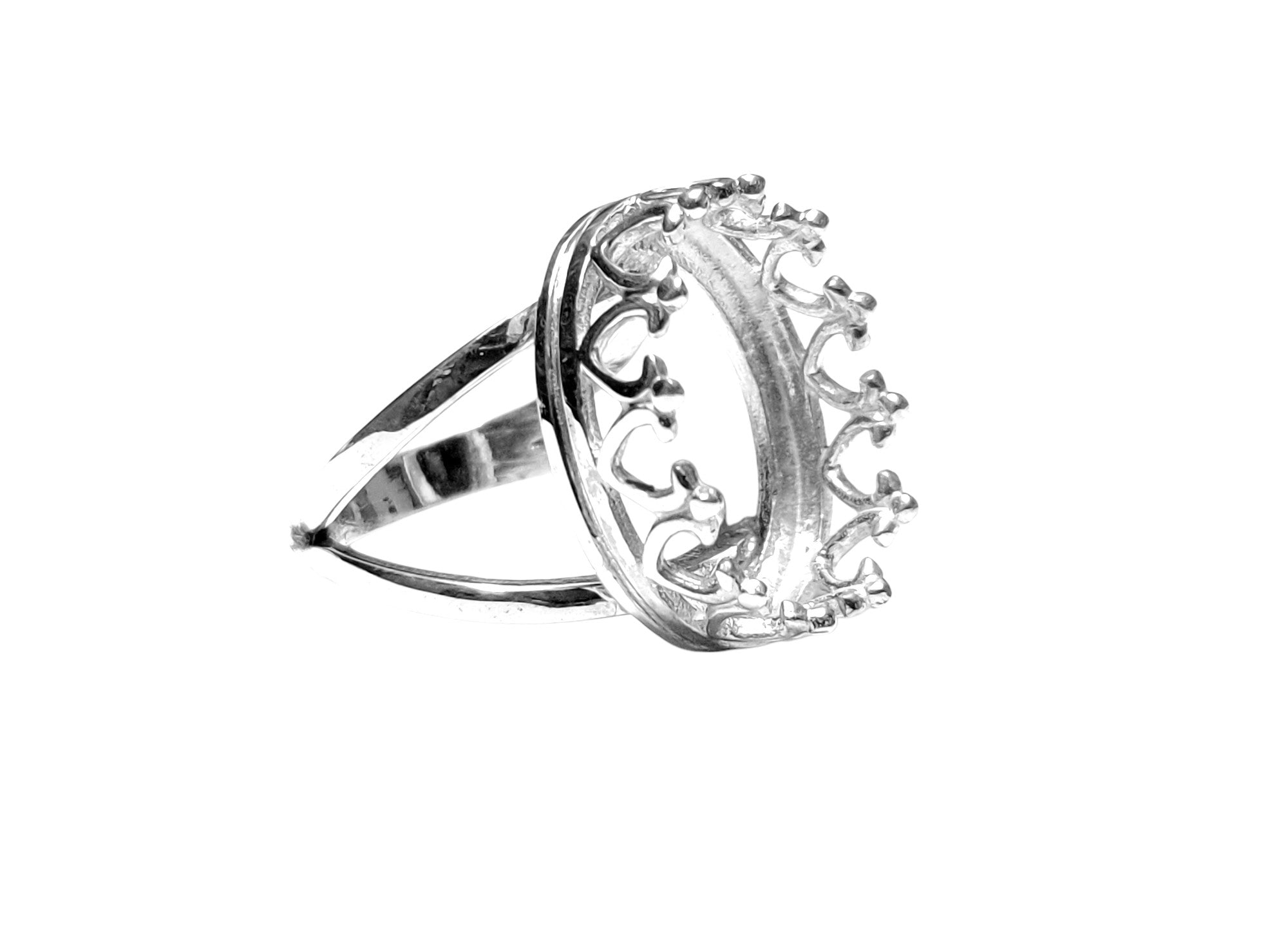 Semi Mount Ring Setting 925 Silver Oval Semi Mount Ring Findings 10x12 mm,10x14 mm,12x16 mm,13x18 mm,15x20 mm Oval Ring Setting Silver Mount