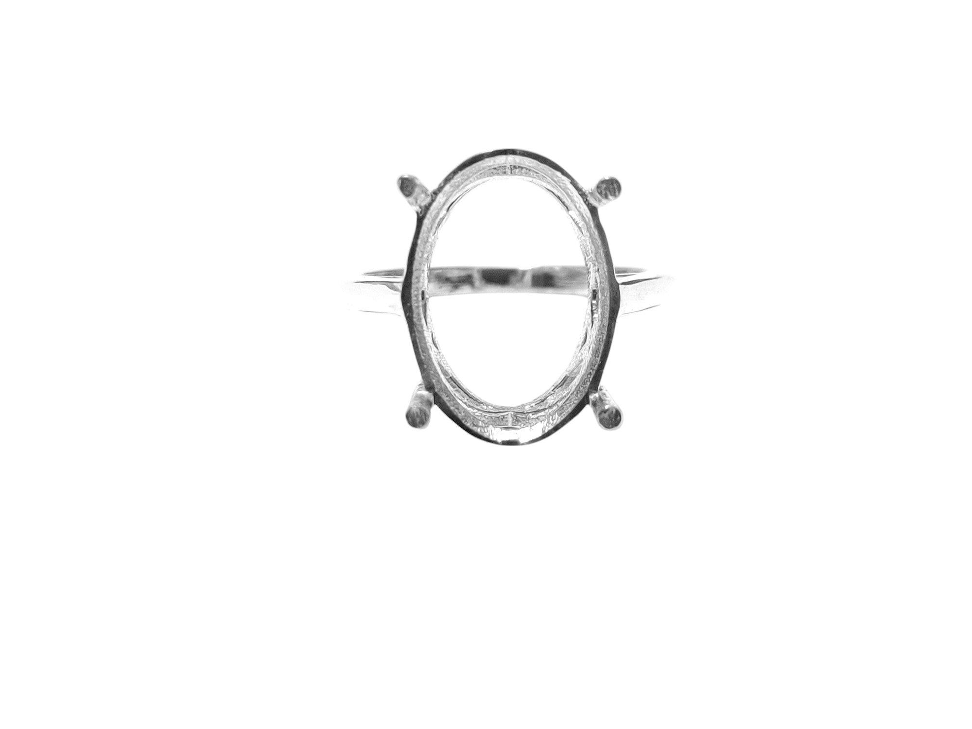 13x18 mm Oval Ring Setting Semi Mount Ring Setting 925 Silver Oval Semi Mount Ring Findings Silver Semi Mount Ring Setting Large Stone Ring