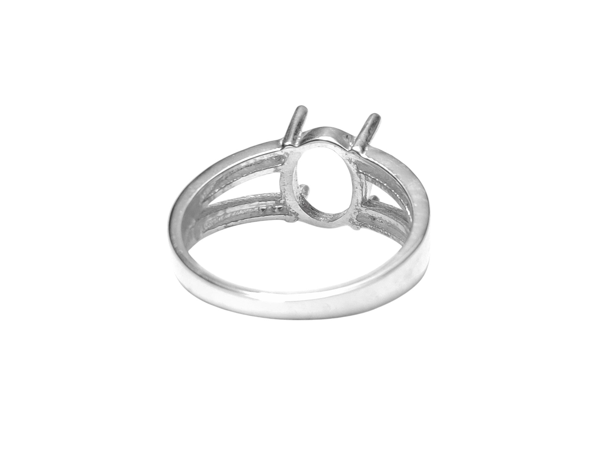 8x10 mm Oval Engagement Ring Setting 8x10 mm Oval Semi Mount Ring Setting 925 Silver Oval Semi Mount Ring Findings Silver Oval Ring Blanks