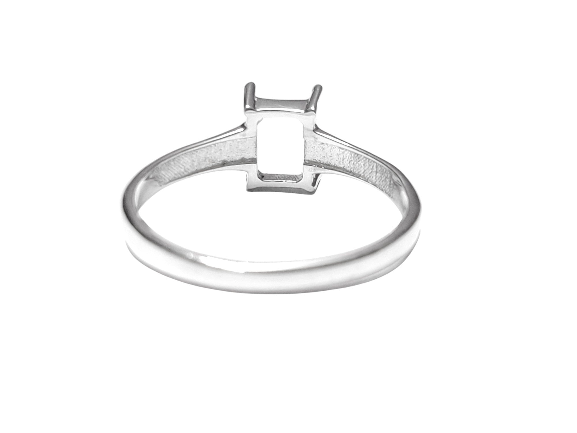5x7 mm Octagon Engagement Ring Setting 5x7 mm Octagon Semi Mount Ring Setting 925 Silver Oval Semi Mount Ring Finding Silver Oval Ring Blank