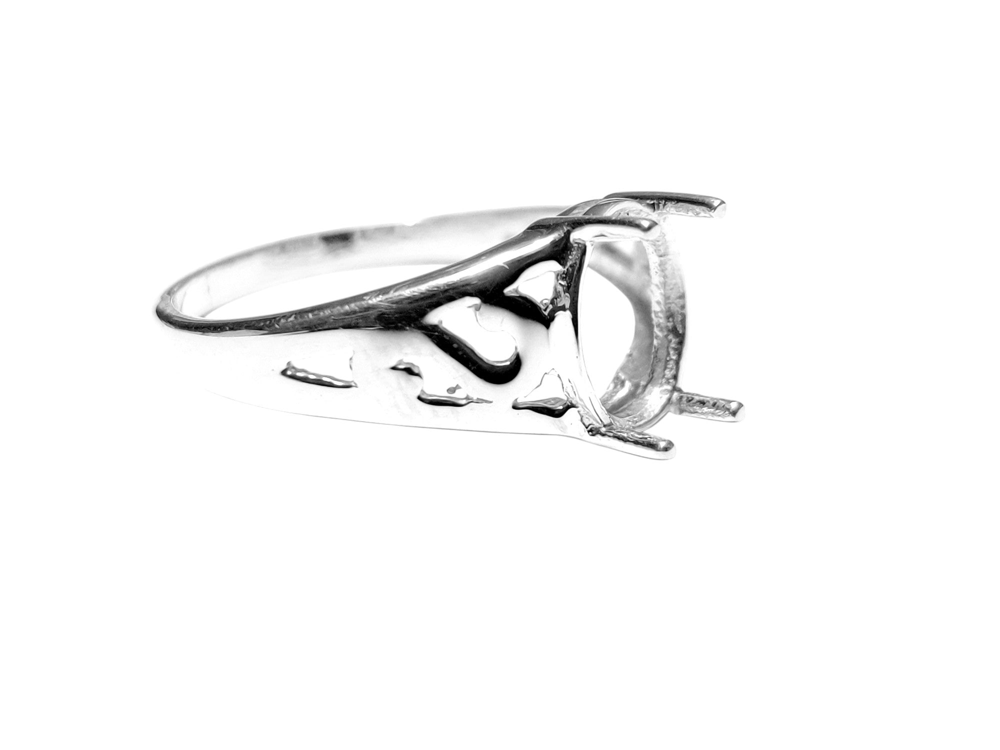 8x10 mm Oval Solitaire Ring Setting 8x10 mm Oval Semi Mount Ring Setting 925 Silver Oval Semi Mount Ring Findings Silver Oval Ring Blanks