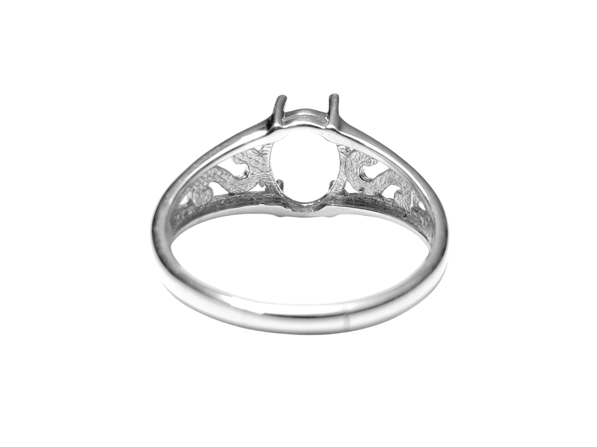 8x10 mm Oval Solitaire Ring Setting 8x10 mm Oval Semi Mount Ring Setting 925 Silver Oval Semi Mount Ring Findings Silver Oval Ring Blanks