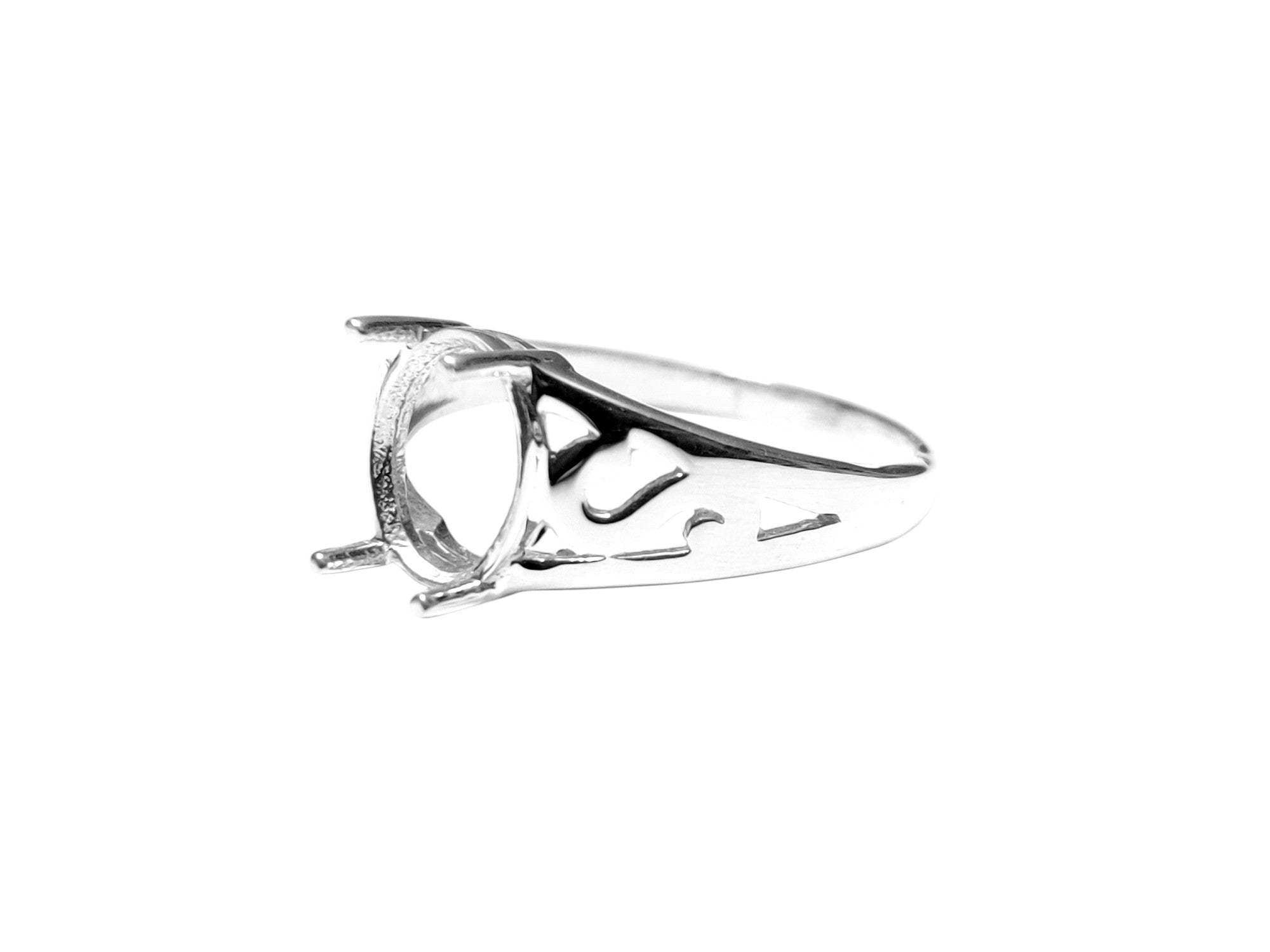 8x10 mm Oval Solitaire Ring Setting 8x10 mm Oval Semi Mount Ring Setting 925 Silver Oval Semi Mount Ring Findings Silver Oval Ring Blanks