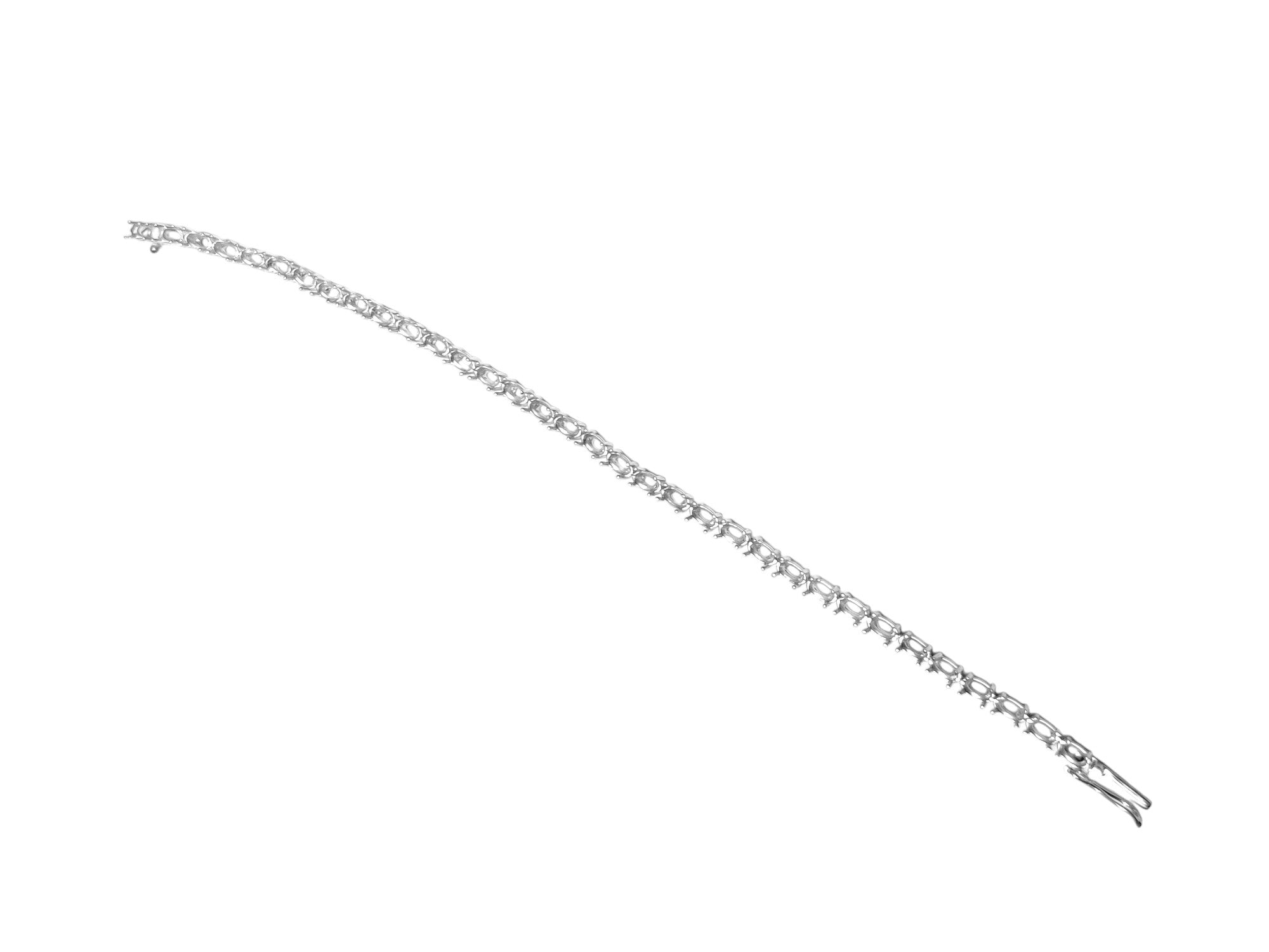 3x5 mm Oval Semi Mount Bracelet Oval Tennis Bracelet Blank 925 Silver 3x5 mm Oval Bracelet Setting Blanks Oval Bracelet Mountings&nbsp;