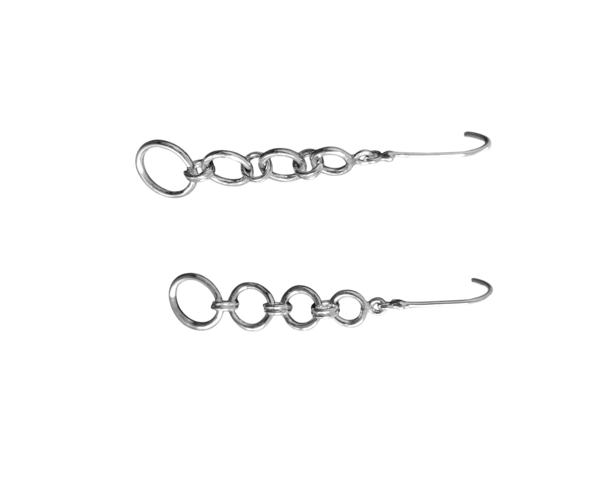 Geometric Drop Earrings Silver Round Geometric Earrings Geometic Dangle Earrings Silver Statement Drop Earrings Unique Minimalist Earrings