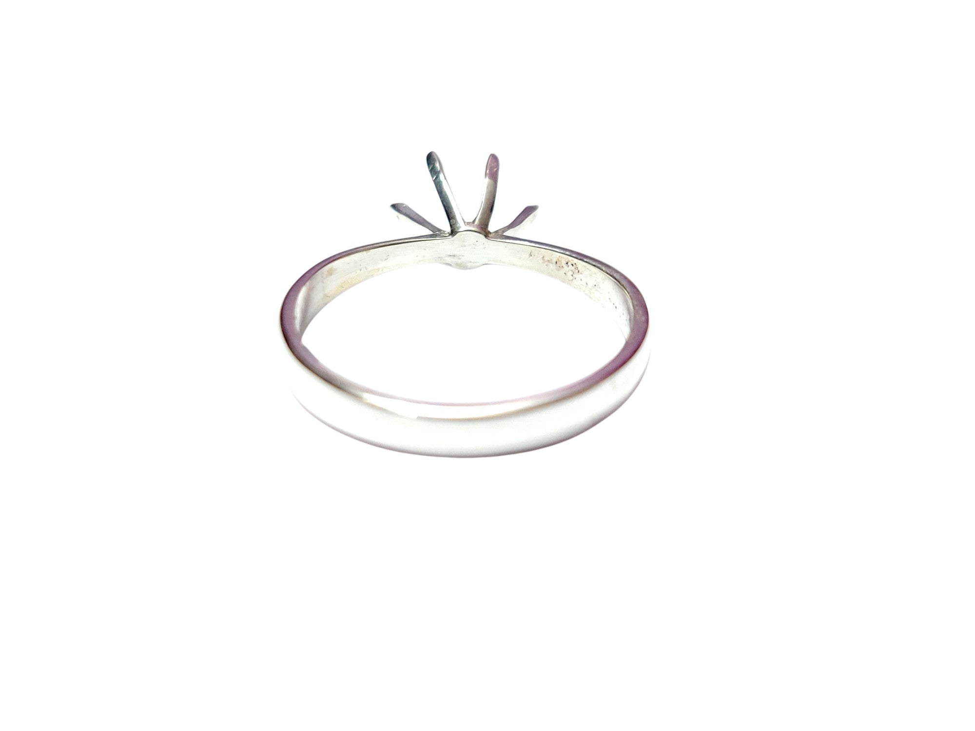 6 mm Round 6 Prong Ring Blank 6 mm Round Solitaire Semi Mount Ring Setting 925 Silver Semi Mount Ring Setting Silver 6 mm Round Ring Blanks