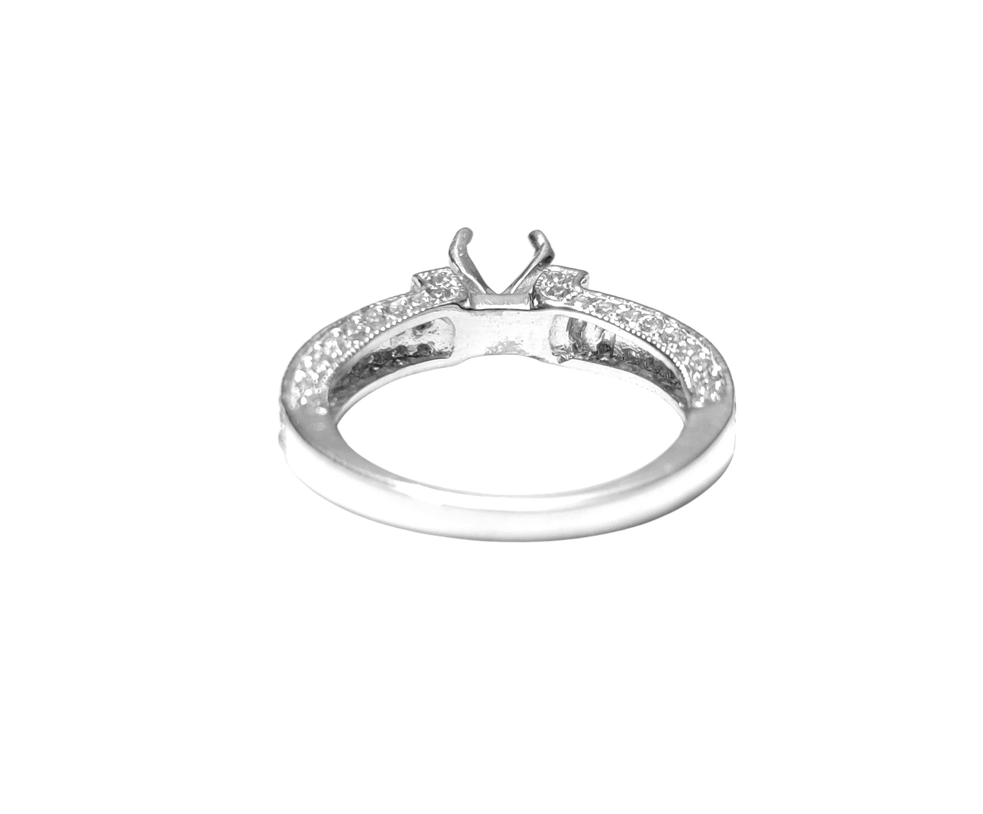 925 Silver 6 mm Round Solitaire Semi Mount Ring Setting 925 Silver Round Engagement Semi Mount Ring Setting Silver 6 mm Round Ring Blanks