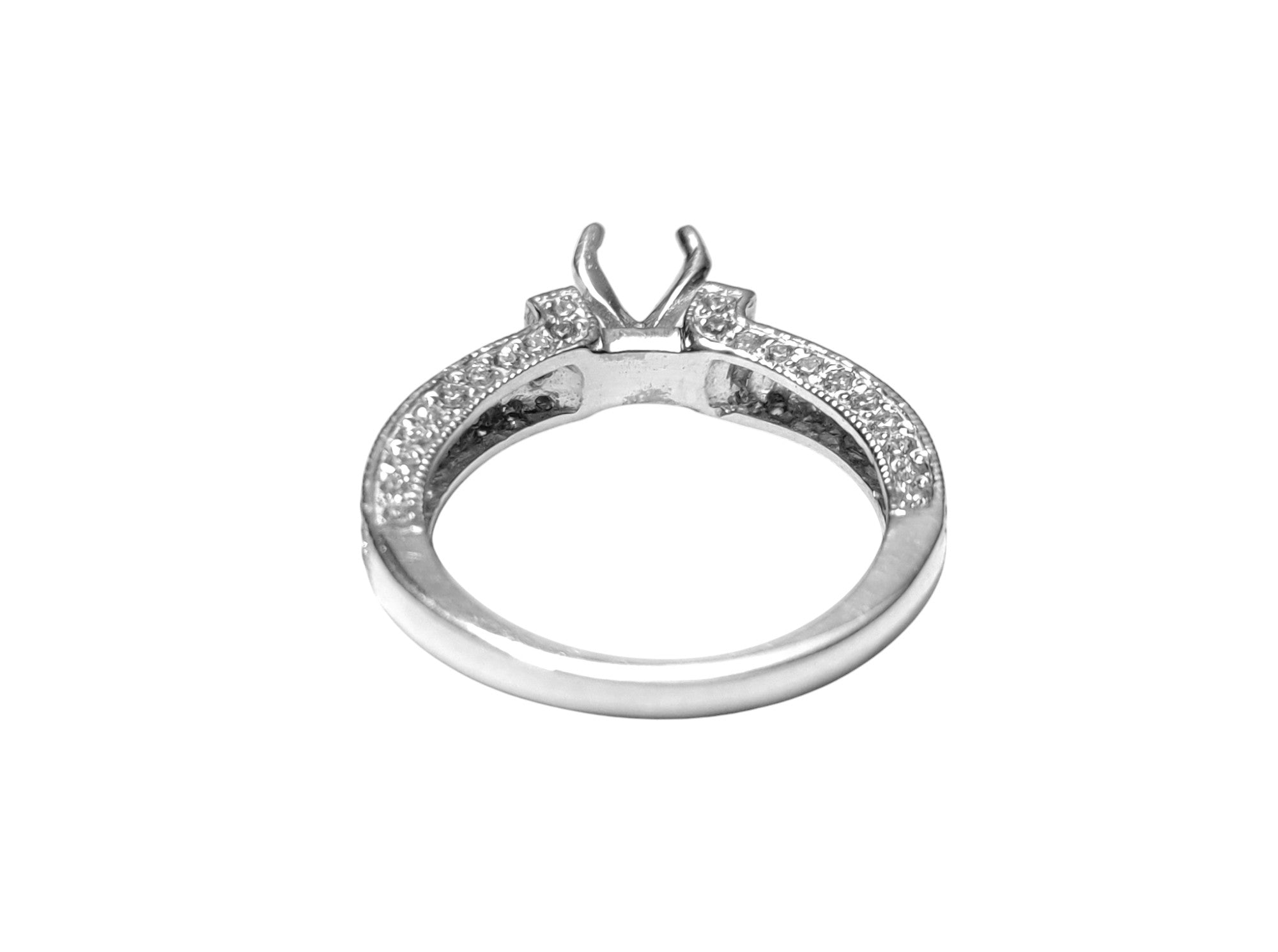 925 Silver 6 mm Round Solitaire Semi Mount Ring Setting 925 Silver Round Engagement Semi Mount Ring Setting Silver 6 mm Round Ring Blanks