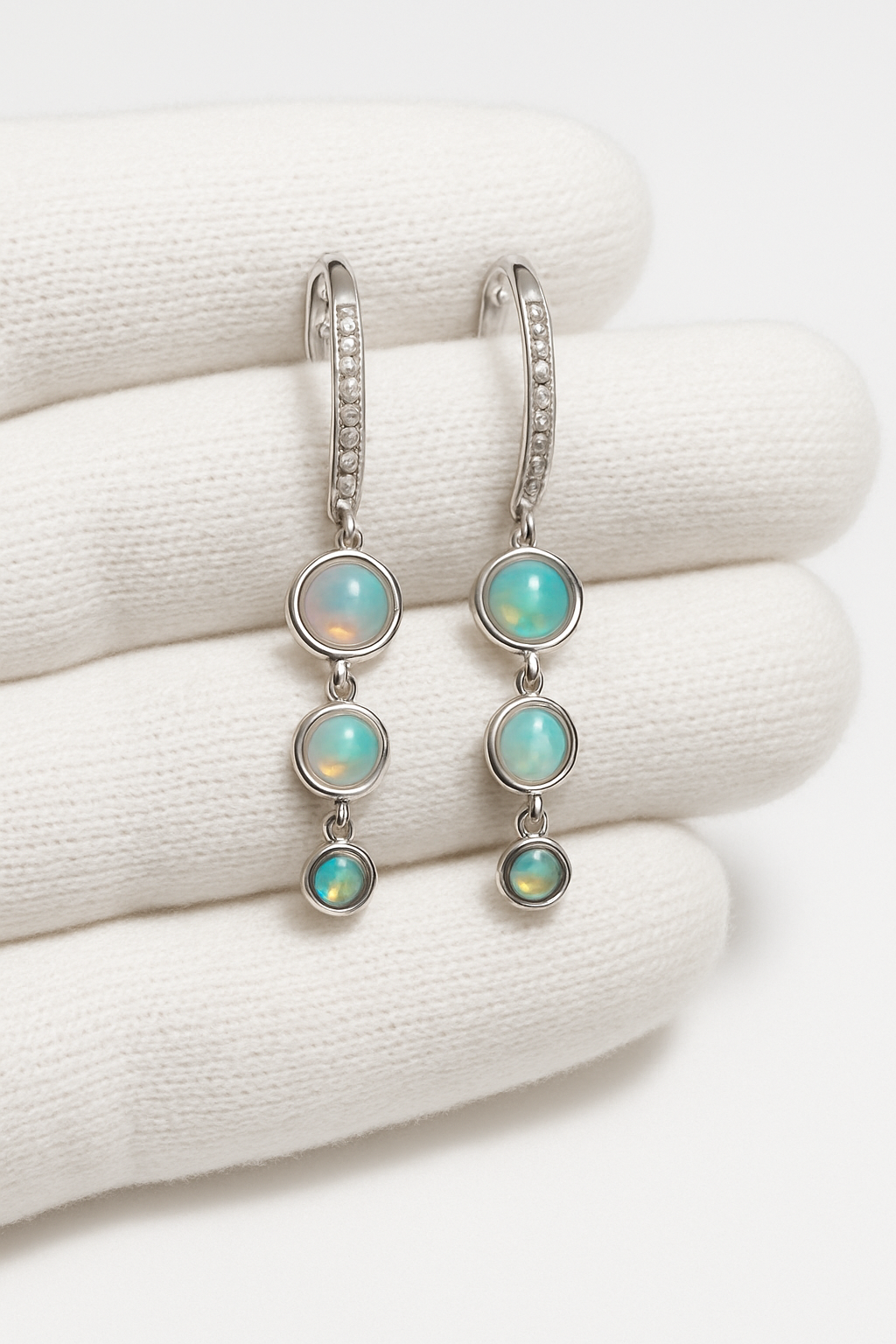 Natural Opal Drop earrings Minimalist Stylish Unique Opal Drop Earrings October Birthstone Earrings Anniversary gift For Her Fire Earrings
