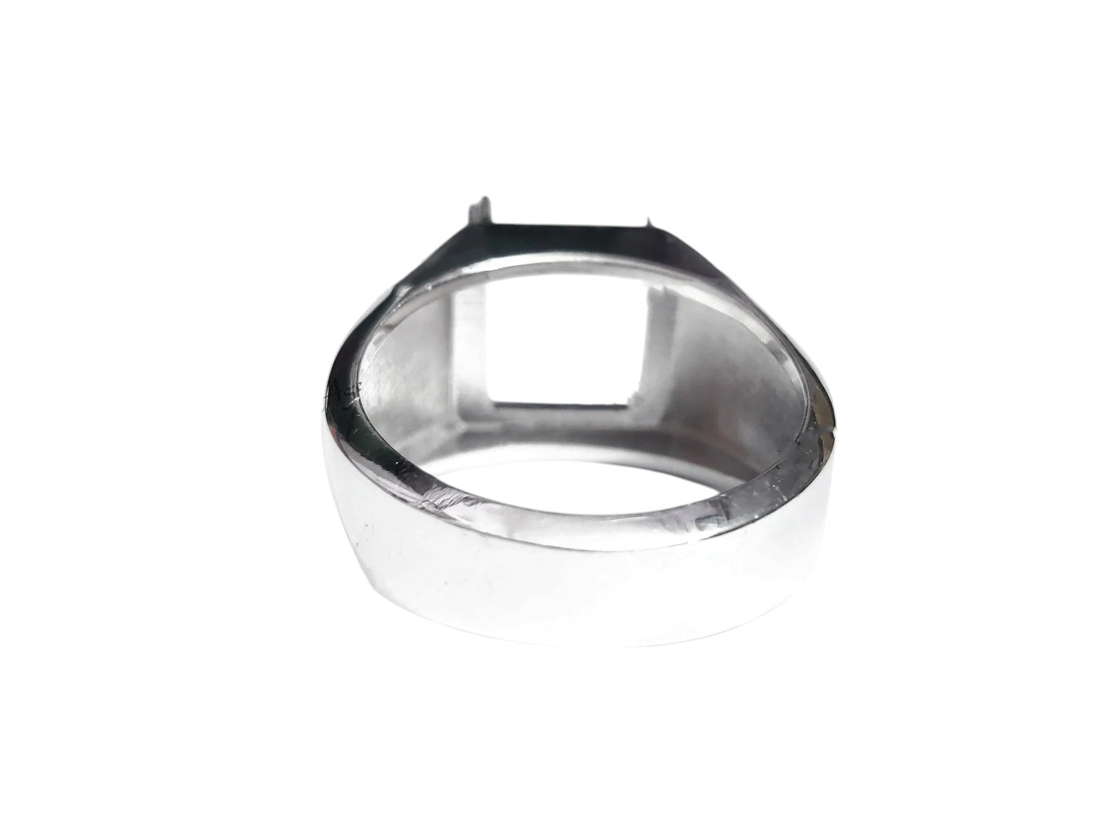 Solid Silver Mens Ring Setting 7,8,9,10 mm Square Ring Blanks Silver Square Semi Mount Ring 925 Silver Mens Ring Blanks Square Stone Ring
