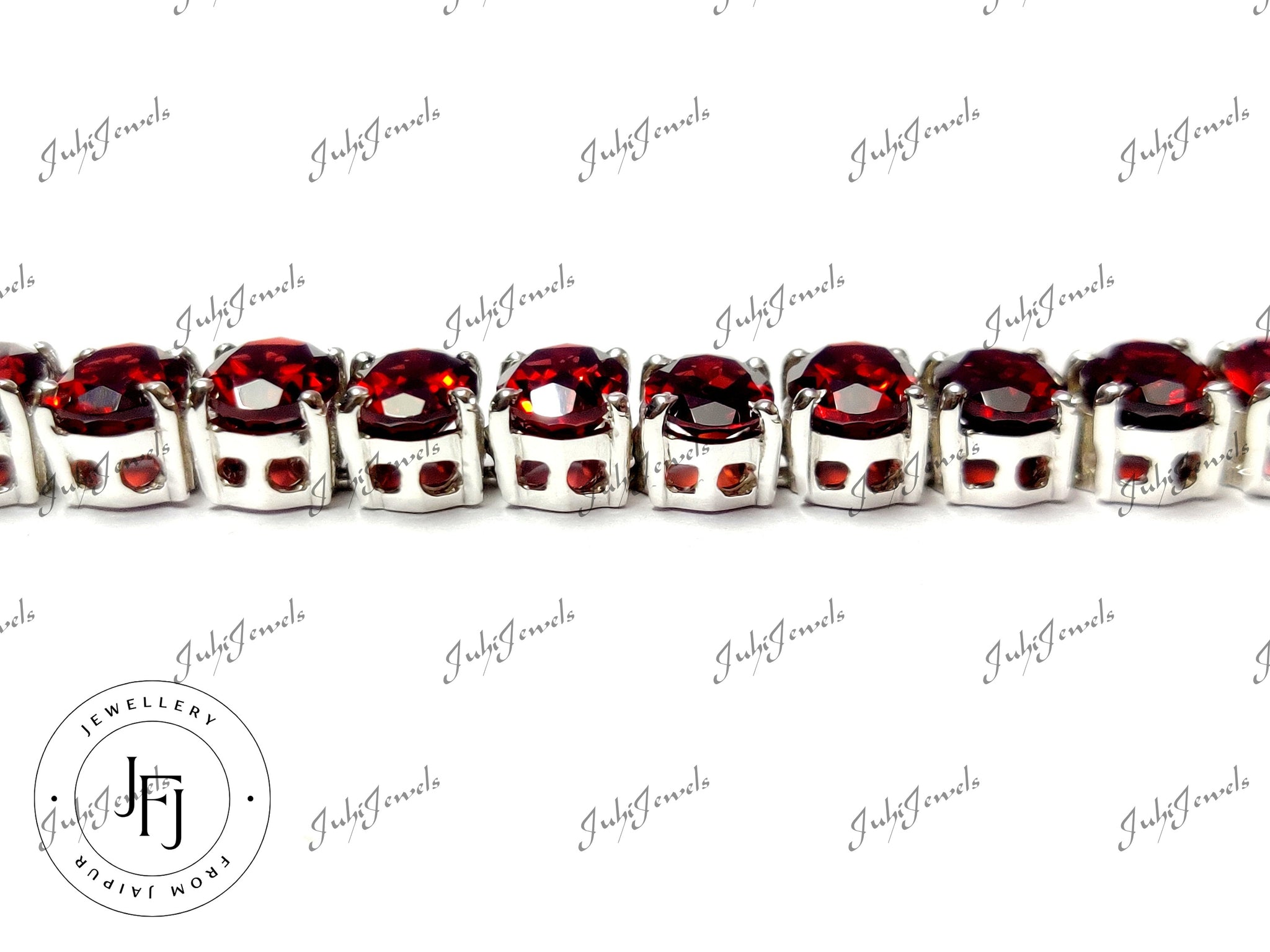 Silver Garnet Bracelet Heavy Silver Garnet Men Bracelet 40 Ct Garnet Mens Bracelet January Birthstone Bracelet Solid Silver Garnet Bracelet