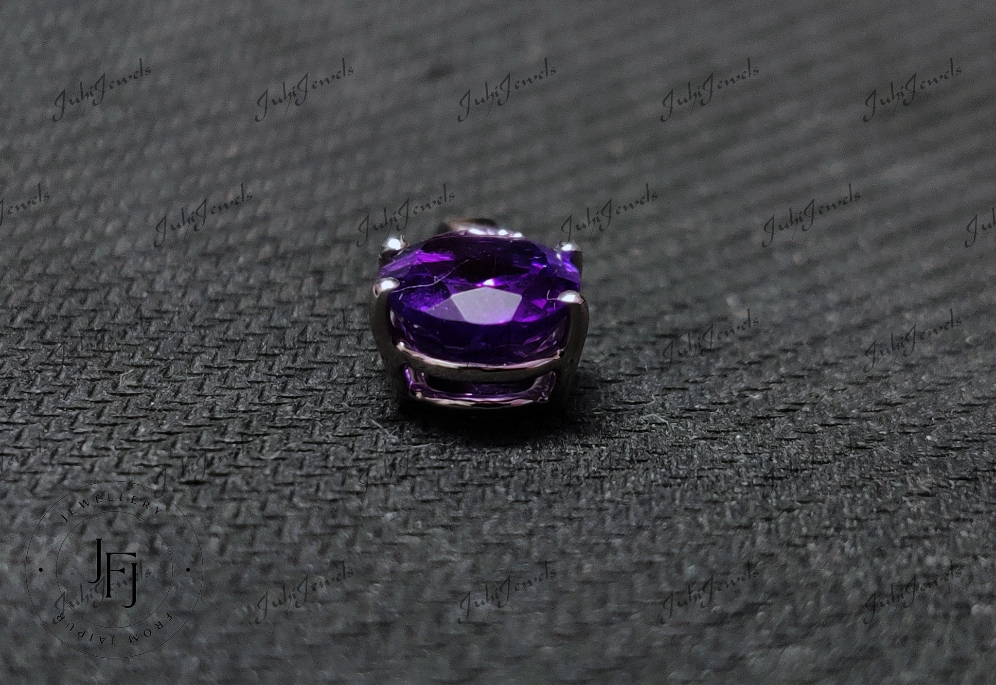 African Amethyst Pendant Necklace 3 Ct Amethyst Necklace 9x11 mm Oval Amethyst Jewelry February Birthstone Solitaire Pendant