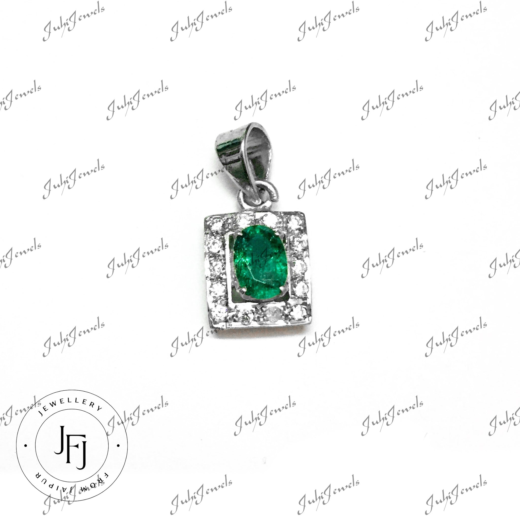 AAA Quality Emerald Pendant Sterling Silver Emerald Pendant For Women Emerald Jewelry Natural Emerald Pendant