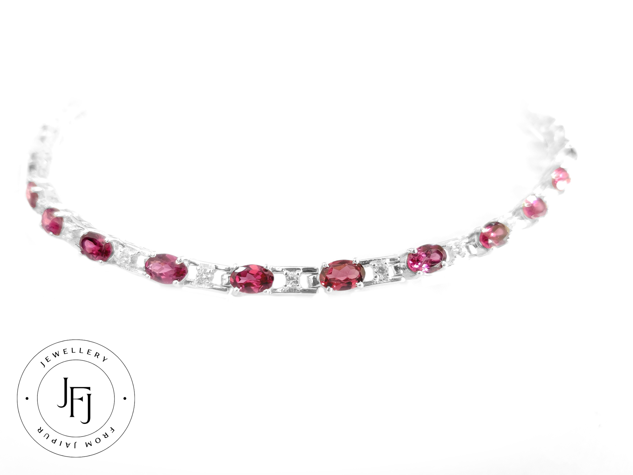 AAA Rhodolite Garnet Bracelet High Quality 8.5 Ct Rhodolite Garnet Silver Bracelet Sterling Silver Bracelet