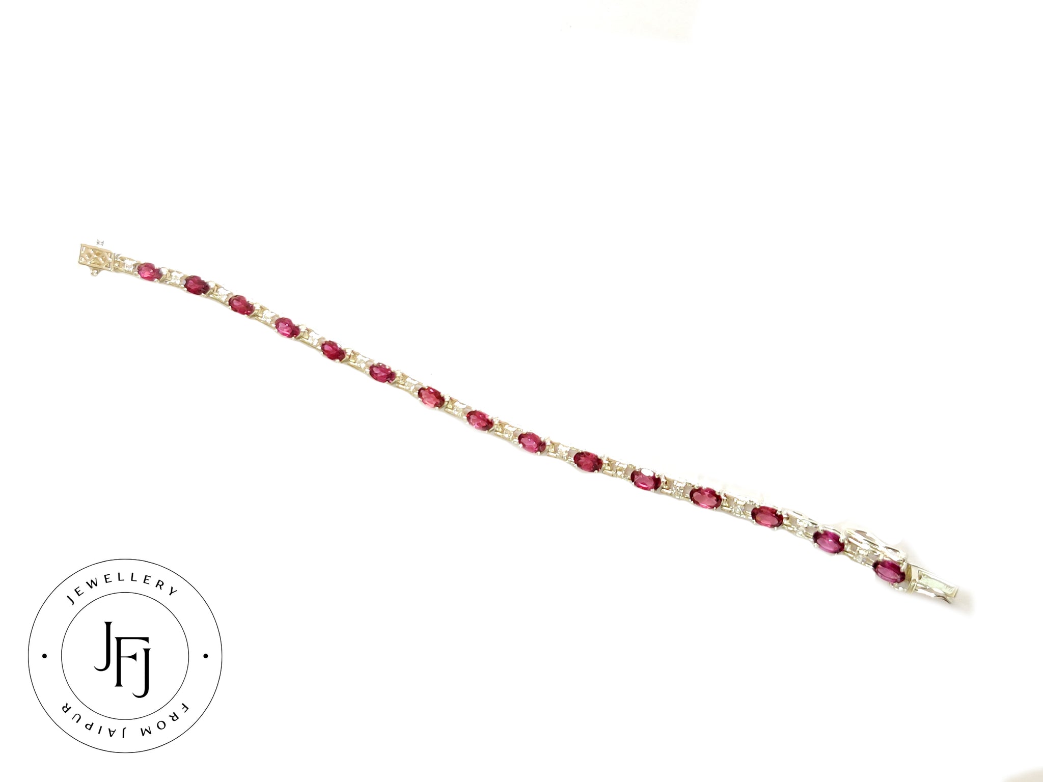 AAA Rhodolite Garnet Bracelet High Quality 8.5 Ct Rhodolite Garnet Silver Bracelet Sterling Silver Bracelet
