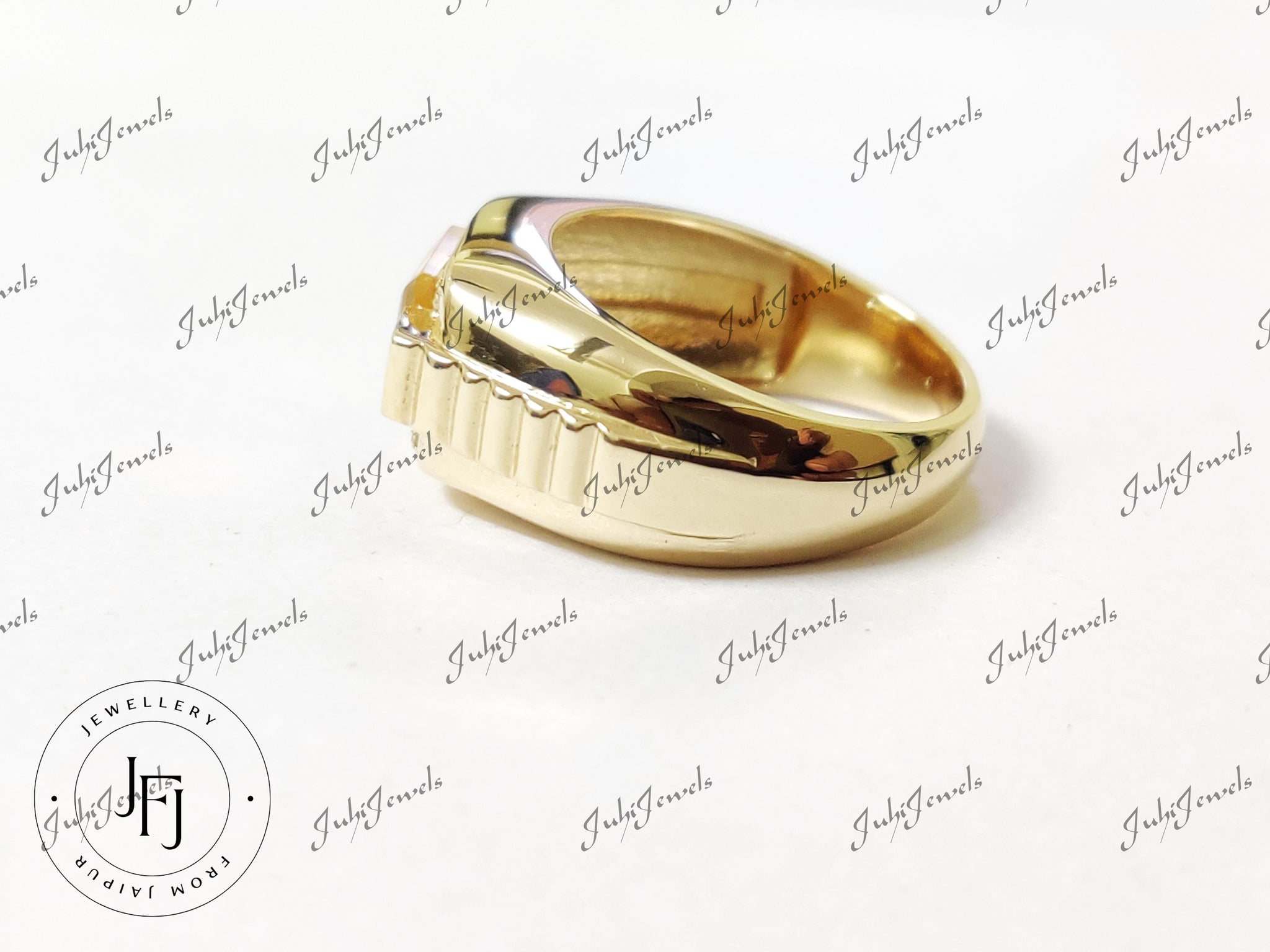 14K Gold Men Ring 14K Solid Gold Citrine Ring Gold Diamond Ring Solid Gold Ring Men 14K Yellow Gold Ring
